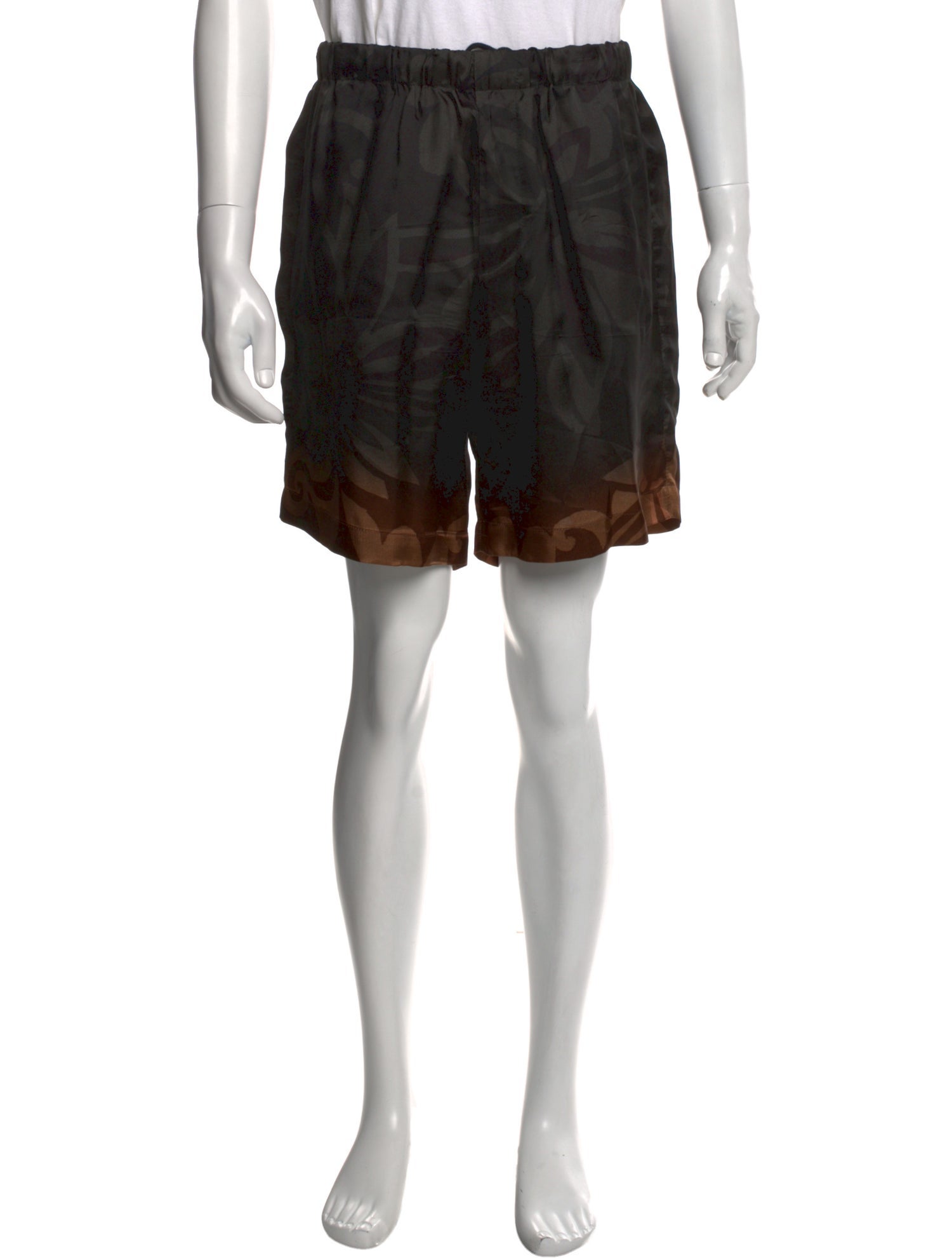 Dries Van Noten Colorblock Pattern Athletic Shorts