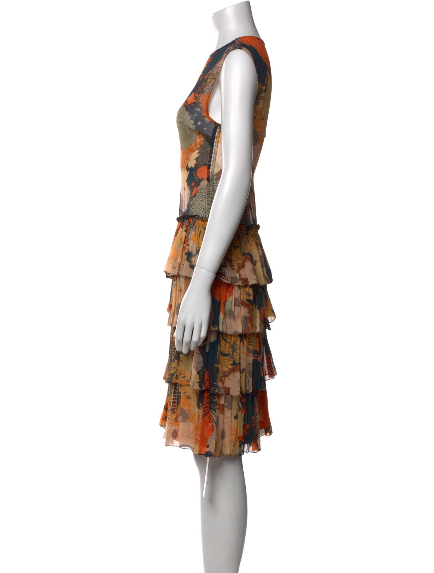 Dries Van Noten Silk Knee-Length Dress