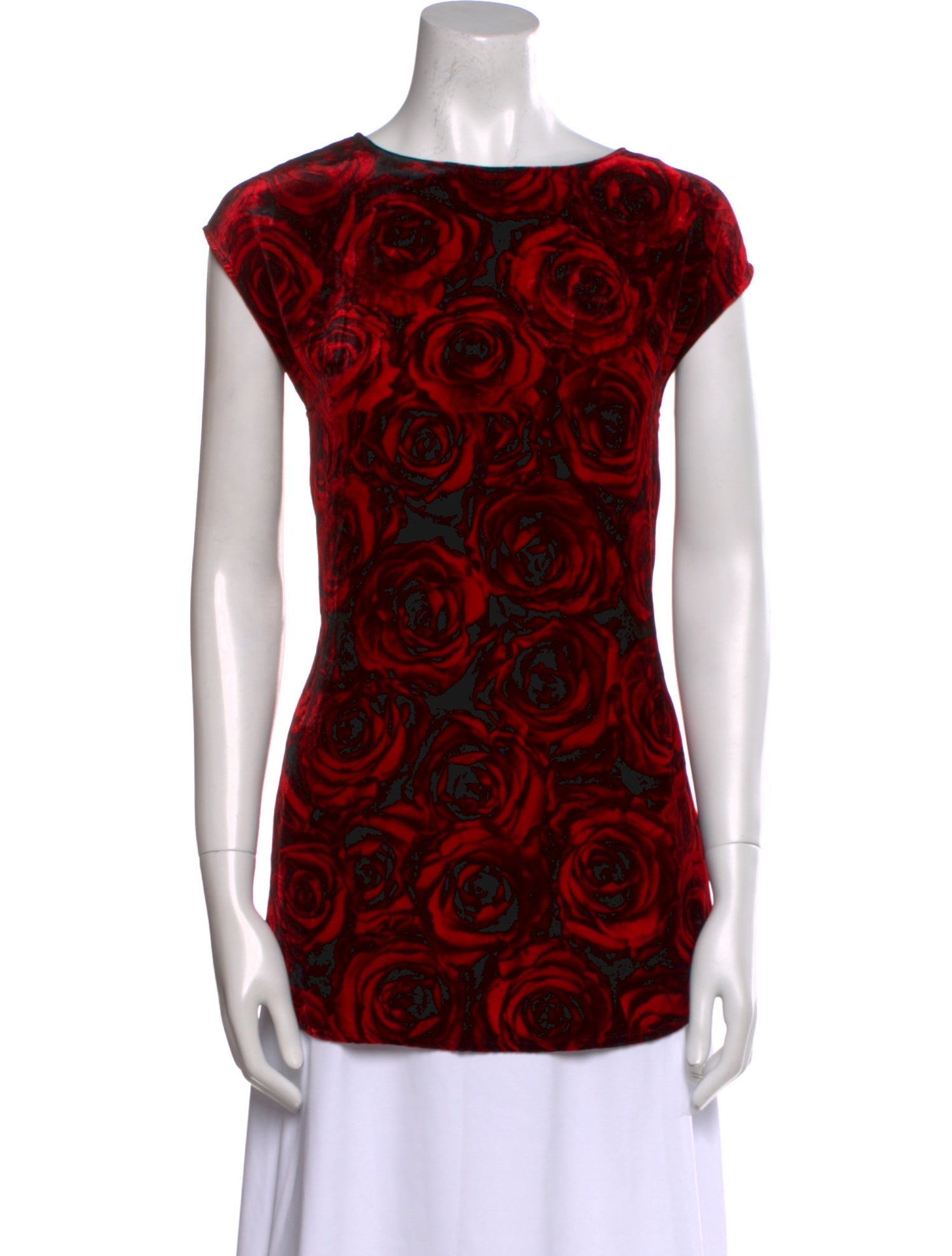 Dries Van Noten Printed Bateau Neckline Blouse