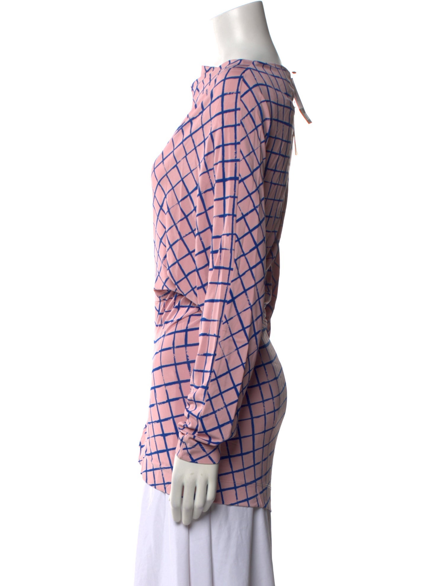 Dries Van Noten Plaid Print Crew Neck Top