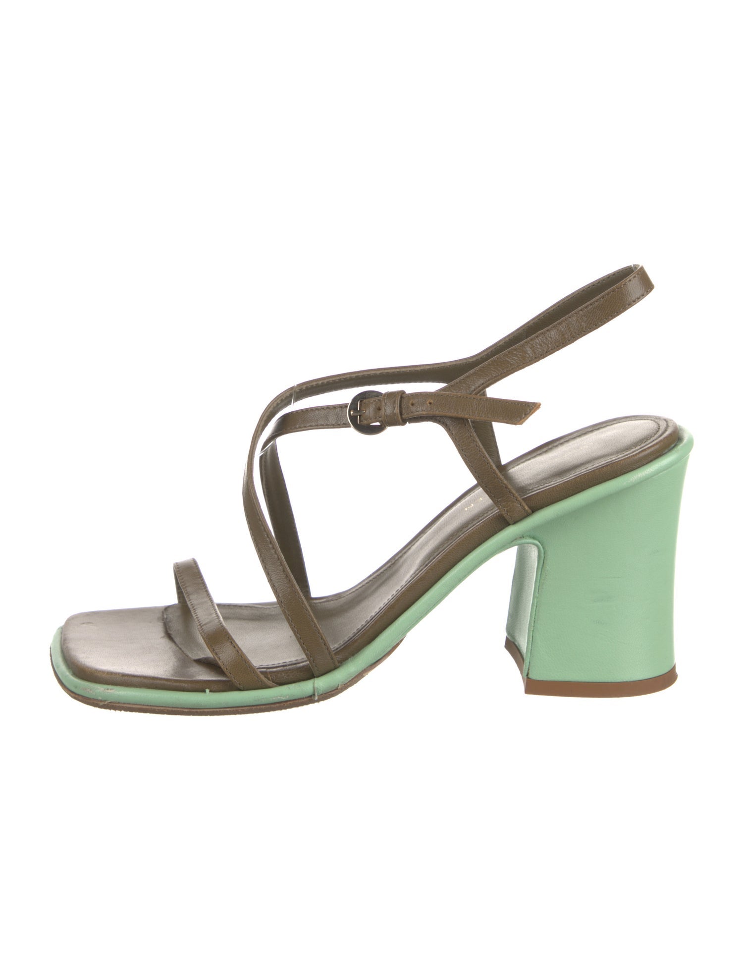 Dries Van Noten Leather Slingback Sandals