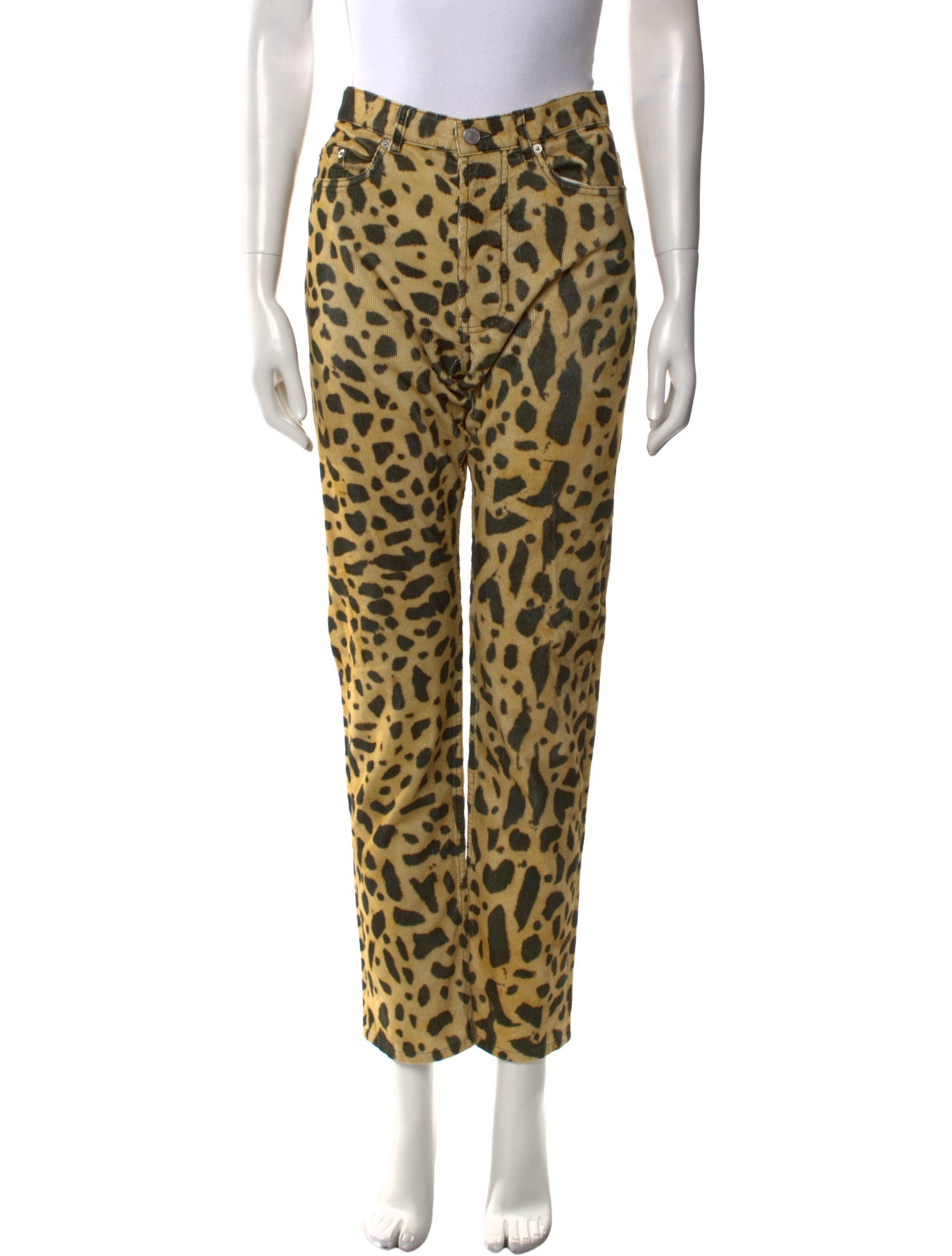 Dries Van Noten Animal Print Straight Leg Pants