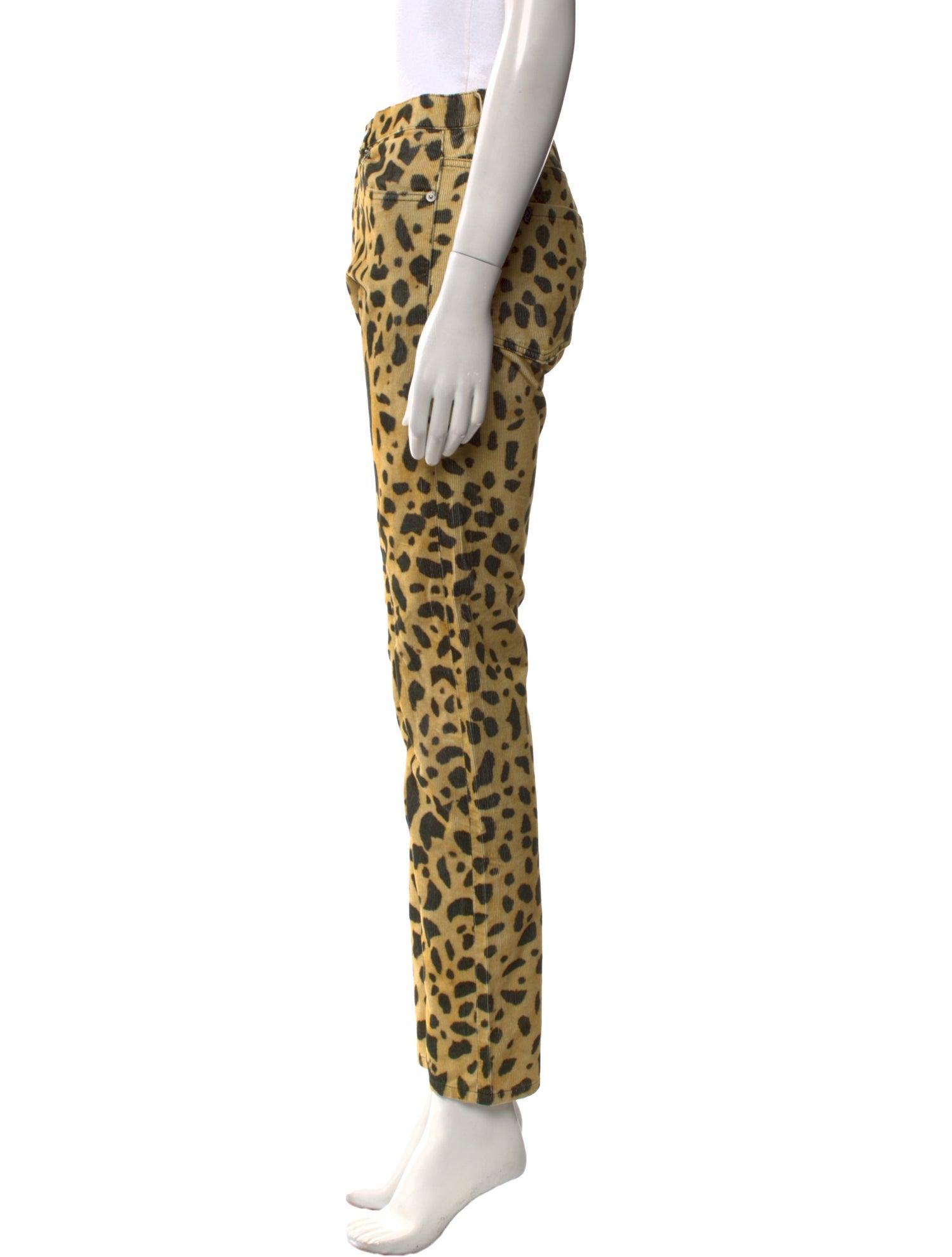 Dries Van Noten Animal Print Straight Leg Pants