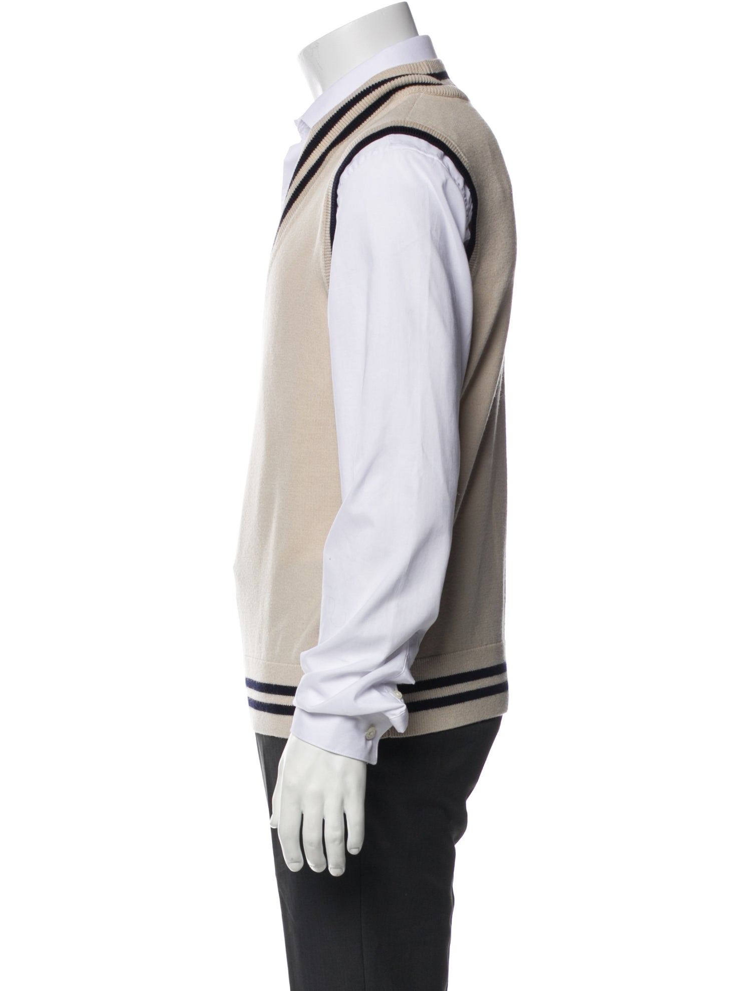 Dries Van Noten Merino Wool Striped Vest