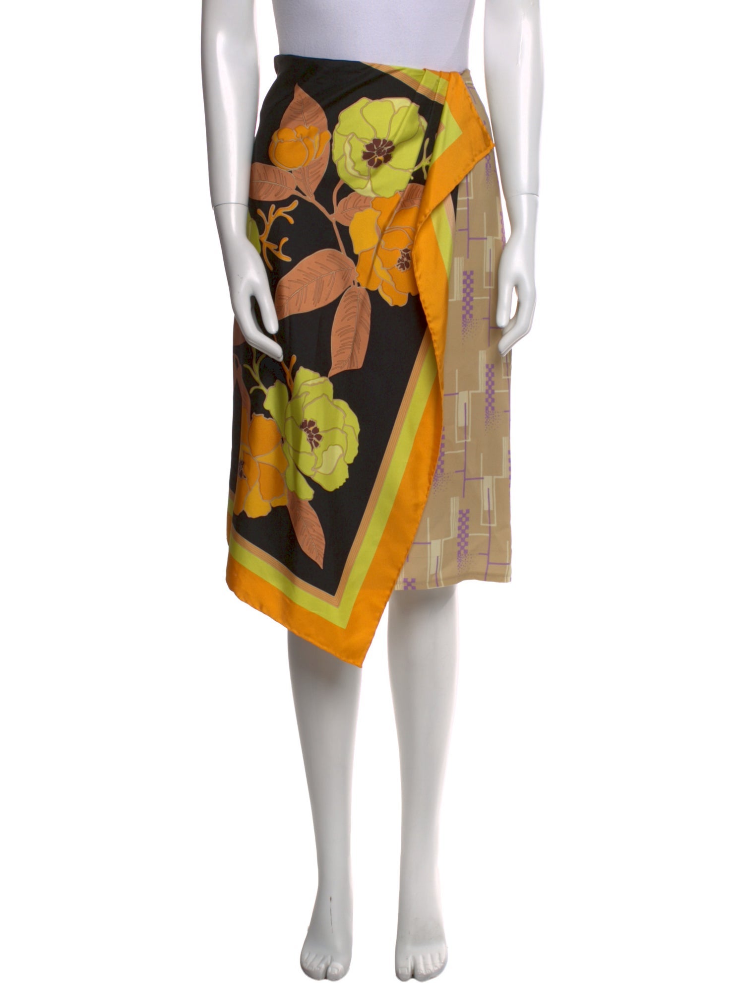 Dries Van Noten Printed Knee-Length Skirt