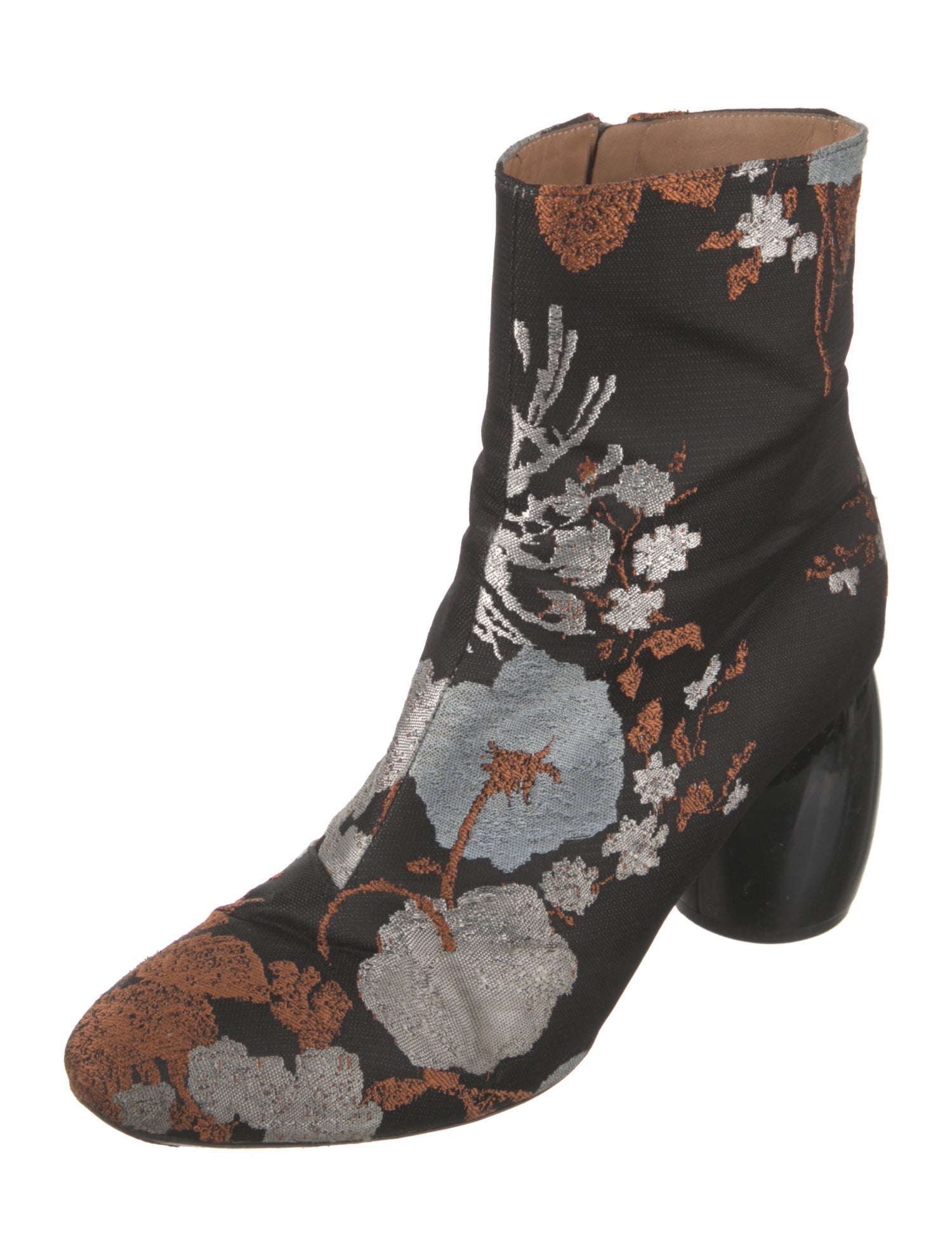 Dries Van Noten Floral Print Combat Boots