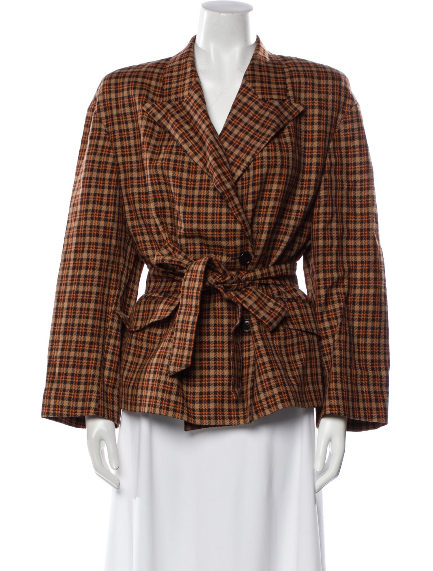 Dries Van Noten Plaid Print Blazer