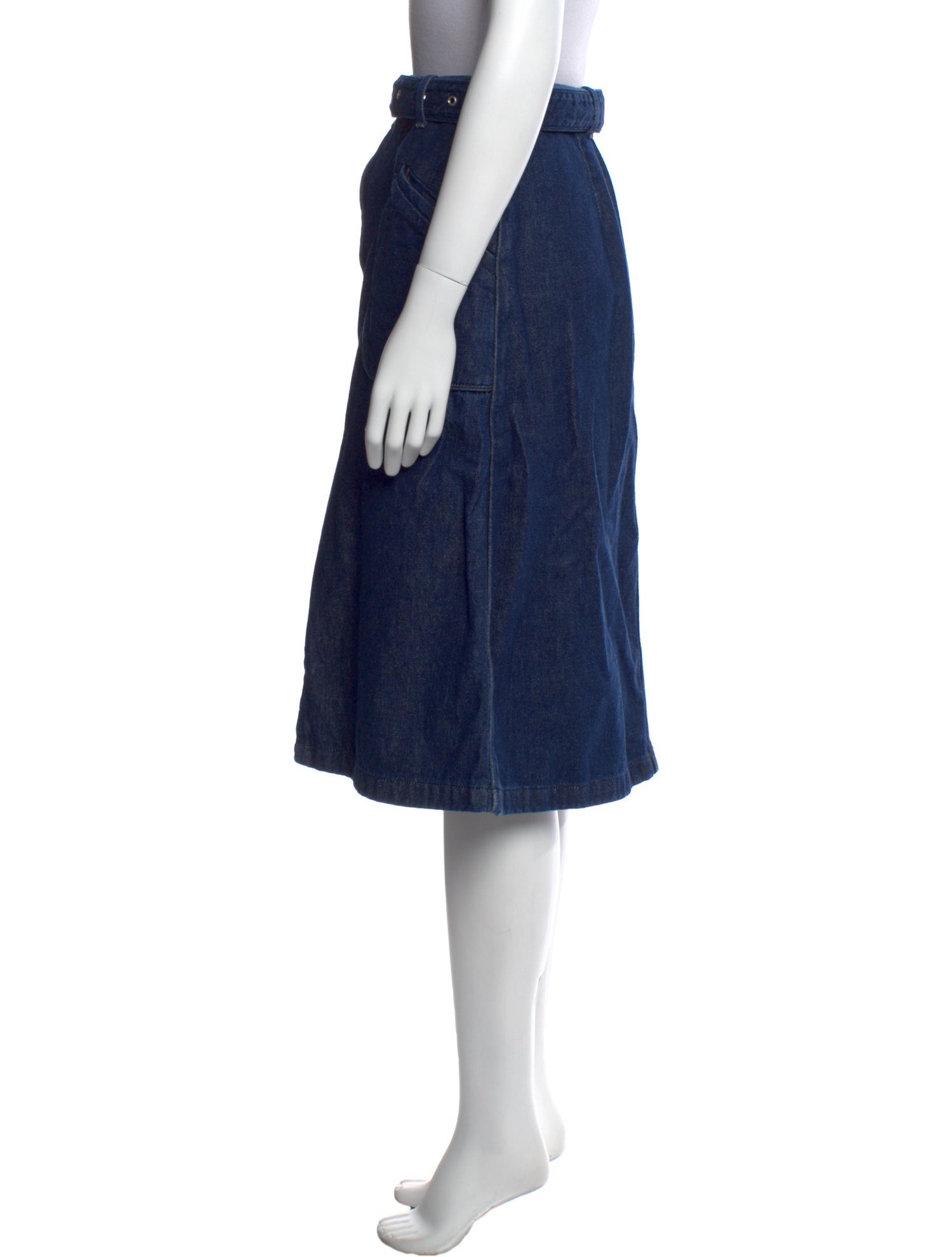 Dries Van Noten Raw-Edge Trim Knee-Length Skirt