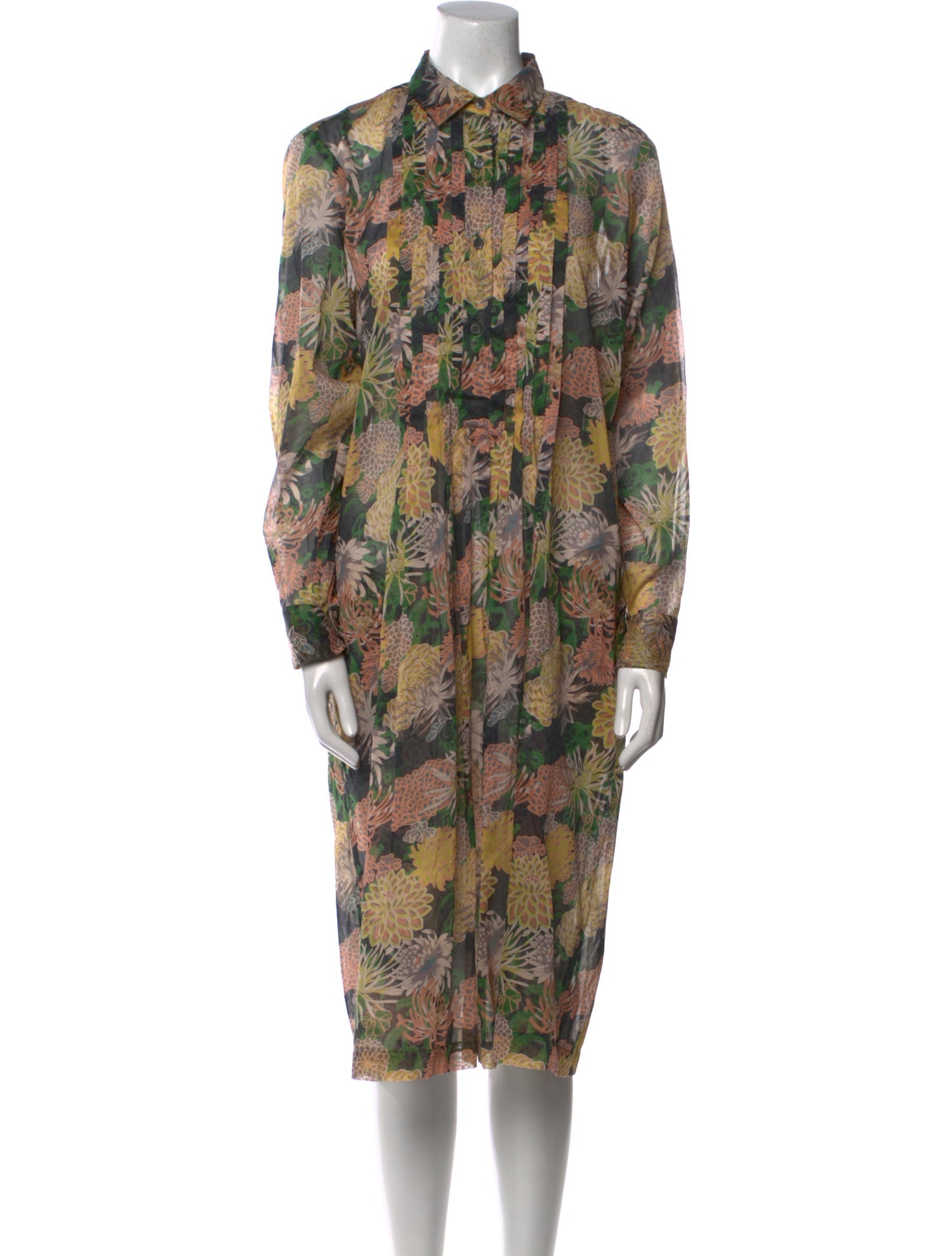 Dries Van Noten Floral Print Knee-Length Dress