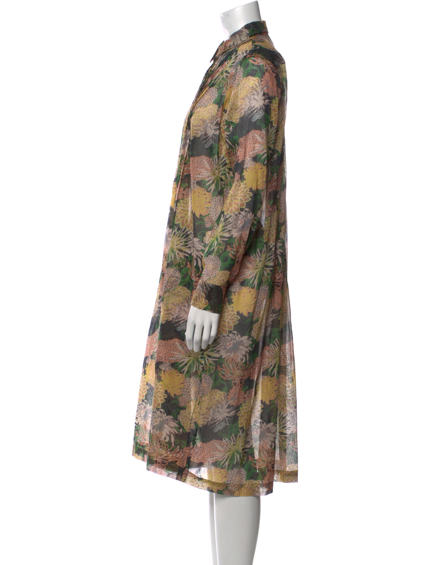 Dries Van Noten Floral Print Knee-Length Dress