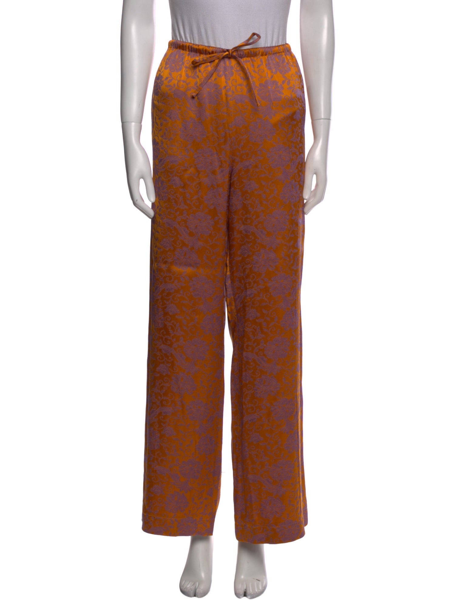 Dries Van Noten Printed Wide Leg Pants