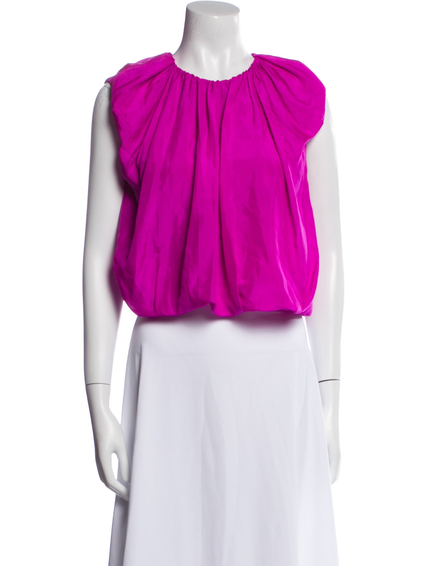 Dries Van Noten Crew Neck Sleeveless Crop Top