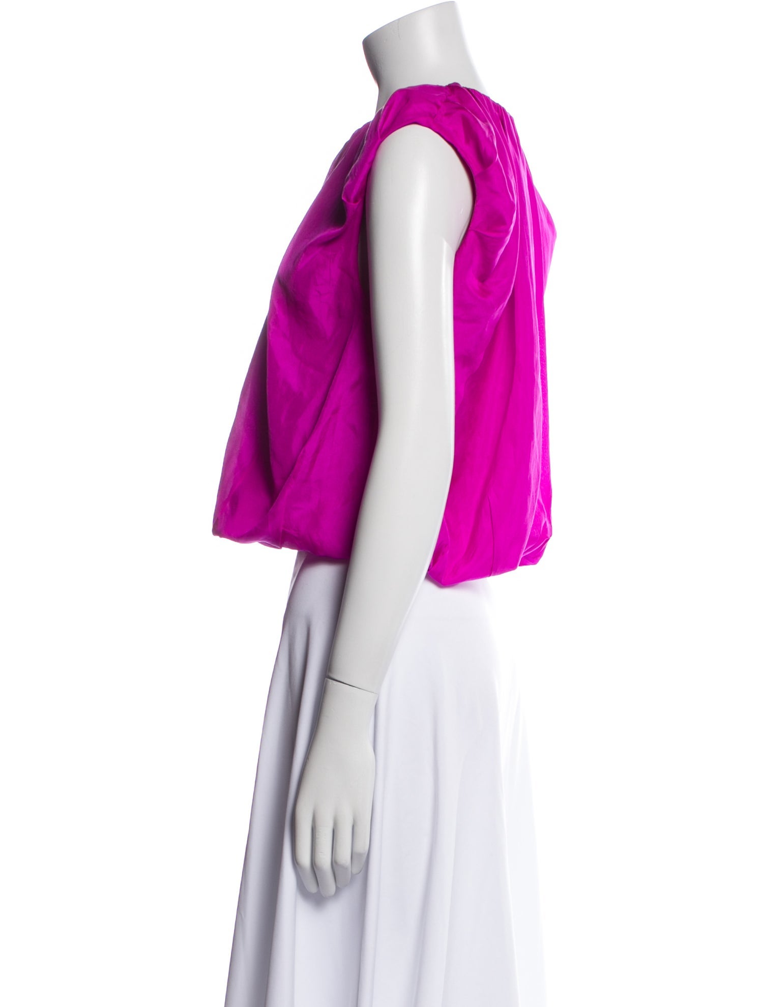 Dries Van Noten Crew Neck Sleeveless Crop Top