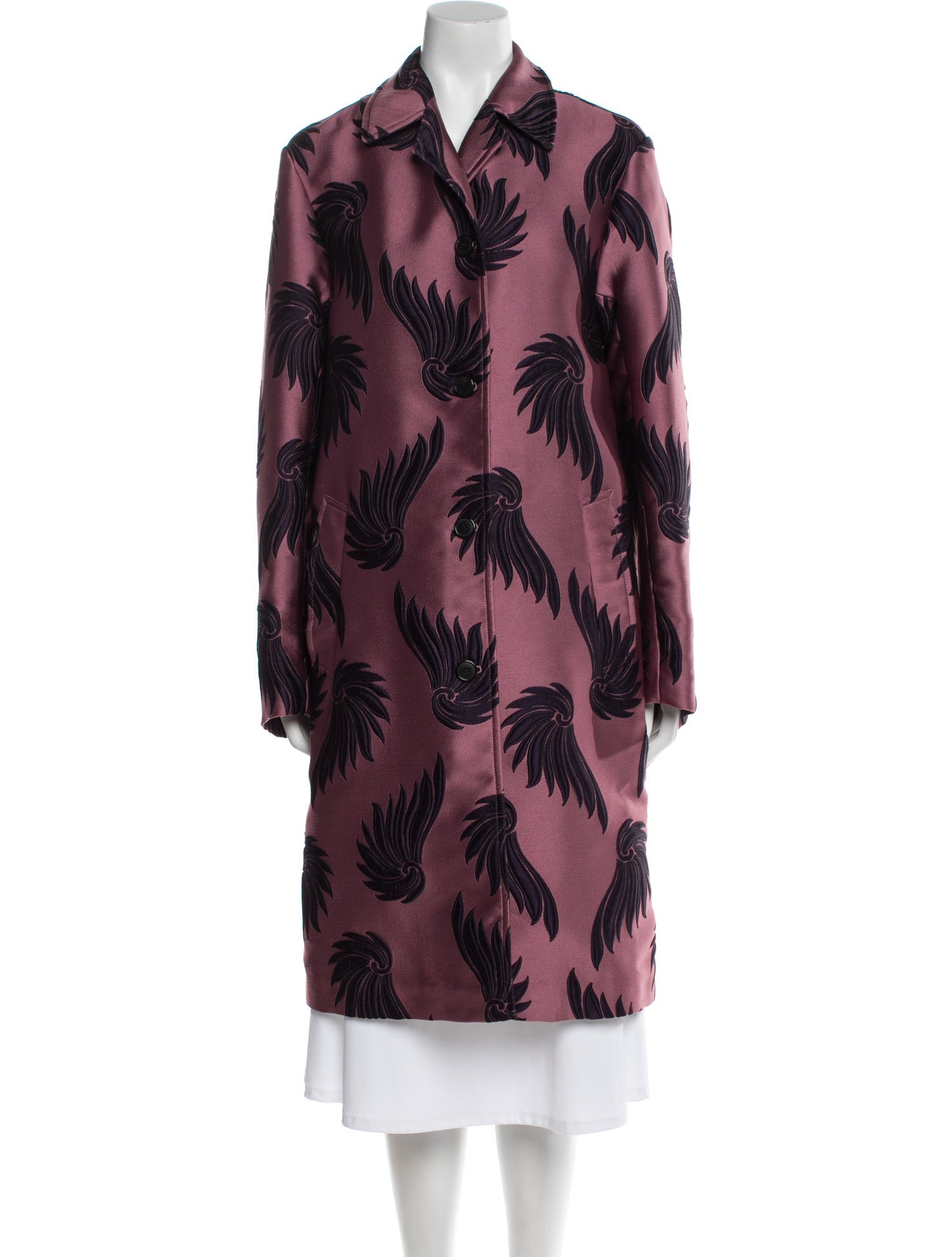 Dries Van Noten Floral Print Trench Coat