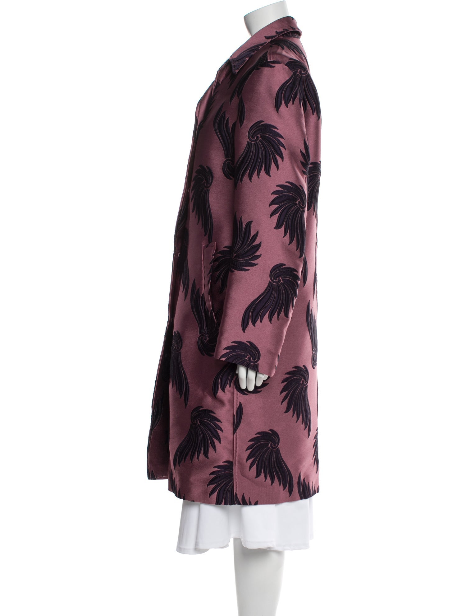 Dries Van Noten Floral Print Trench Coat