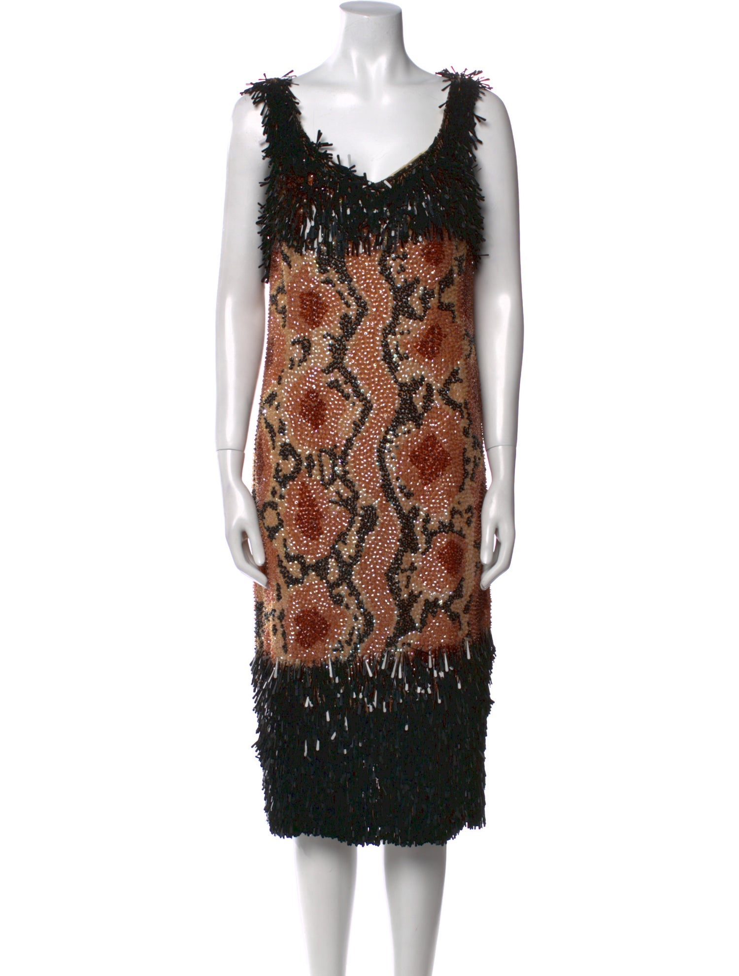 Dries Van Noten Animal Print Knee-Length Dress