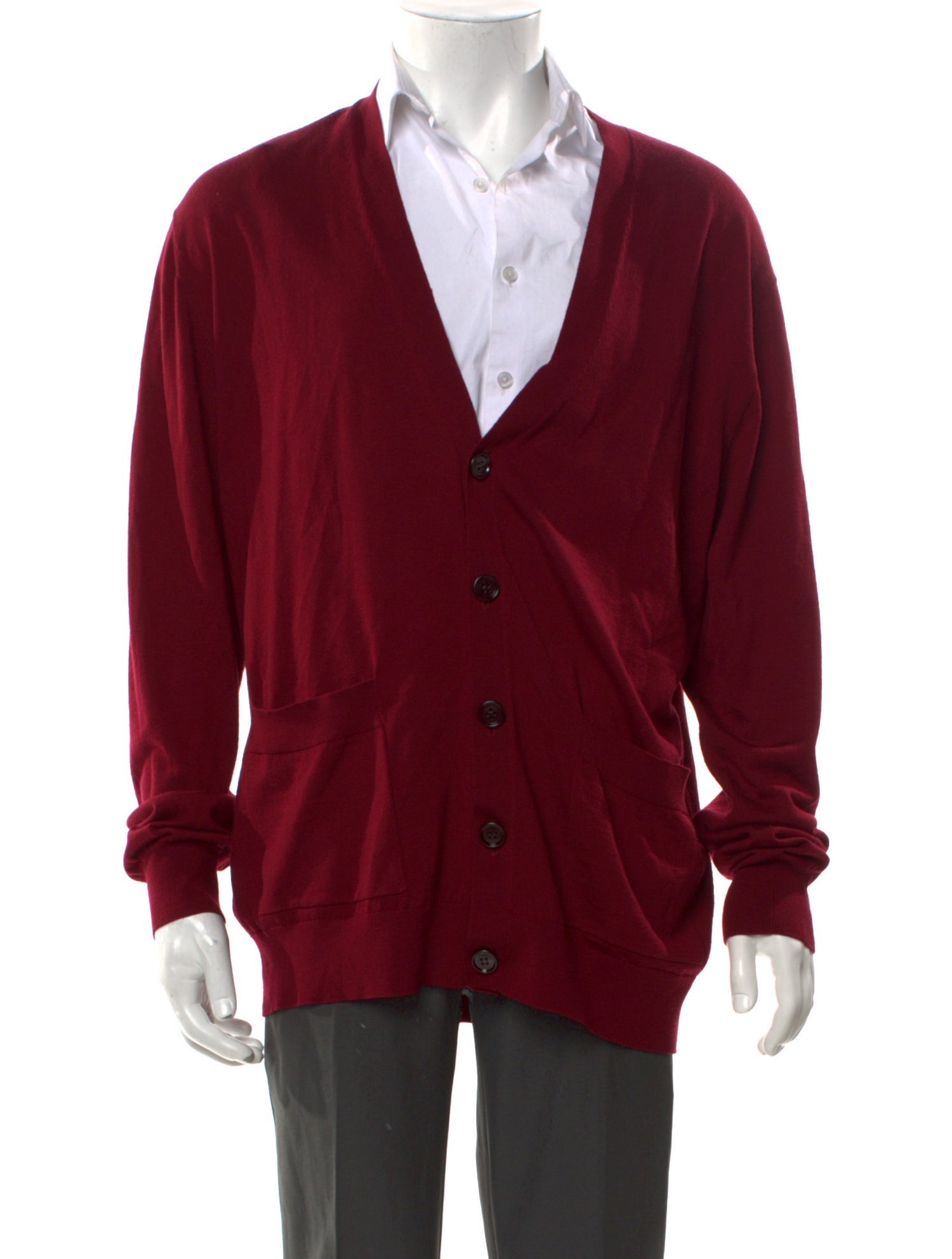 Dries Van Noten Merino Wool V-Neck Cardigan