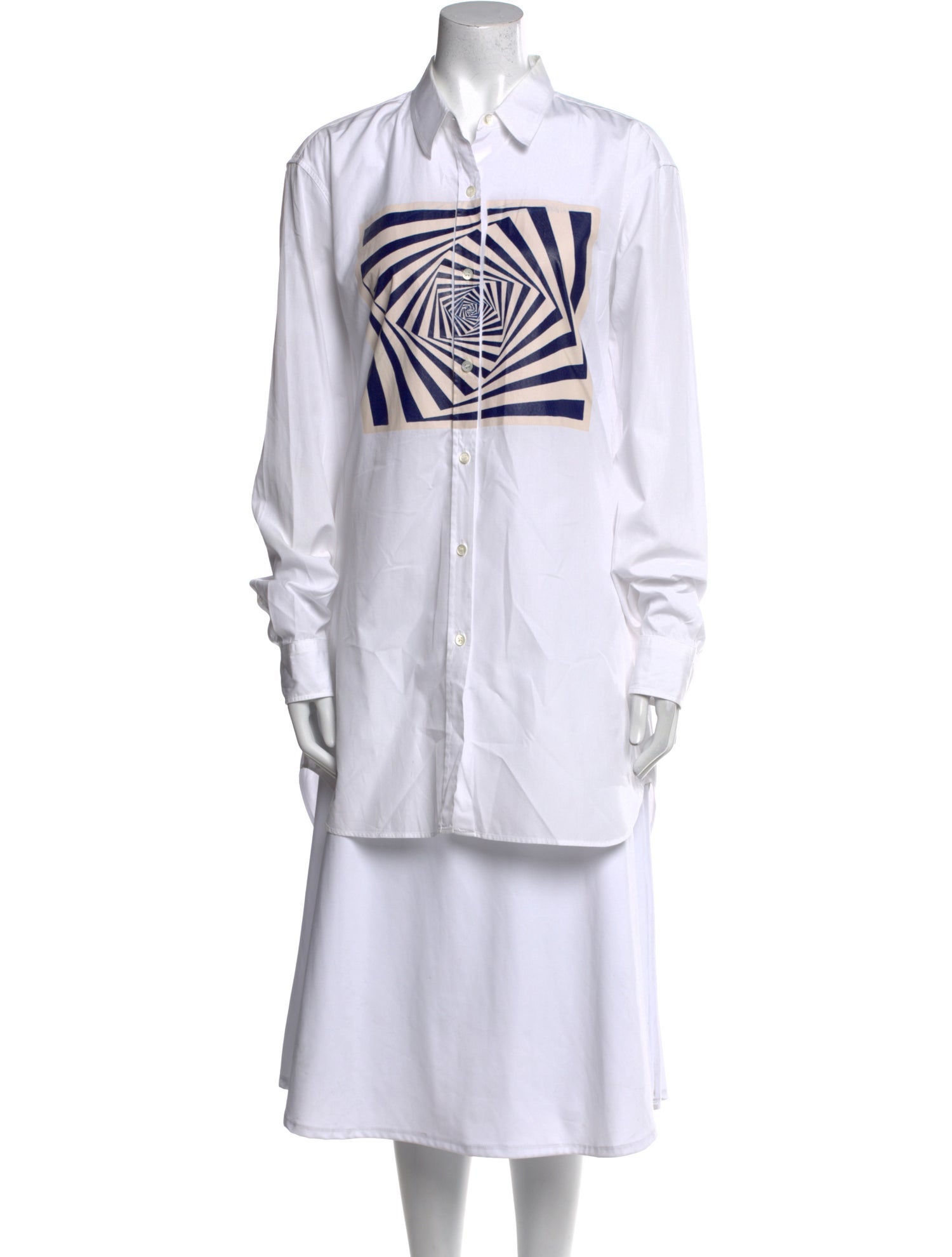 Dries Van Noten Graphic Print Long Sleeve Tunic