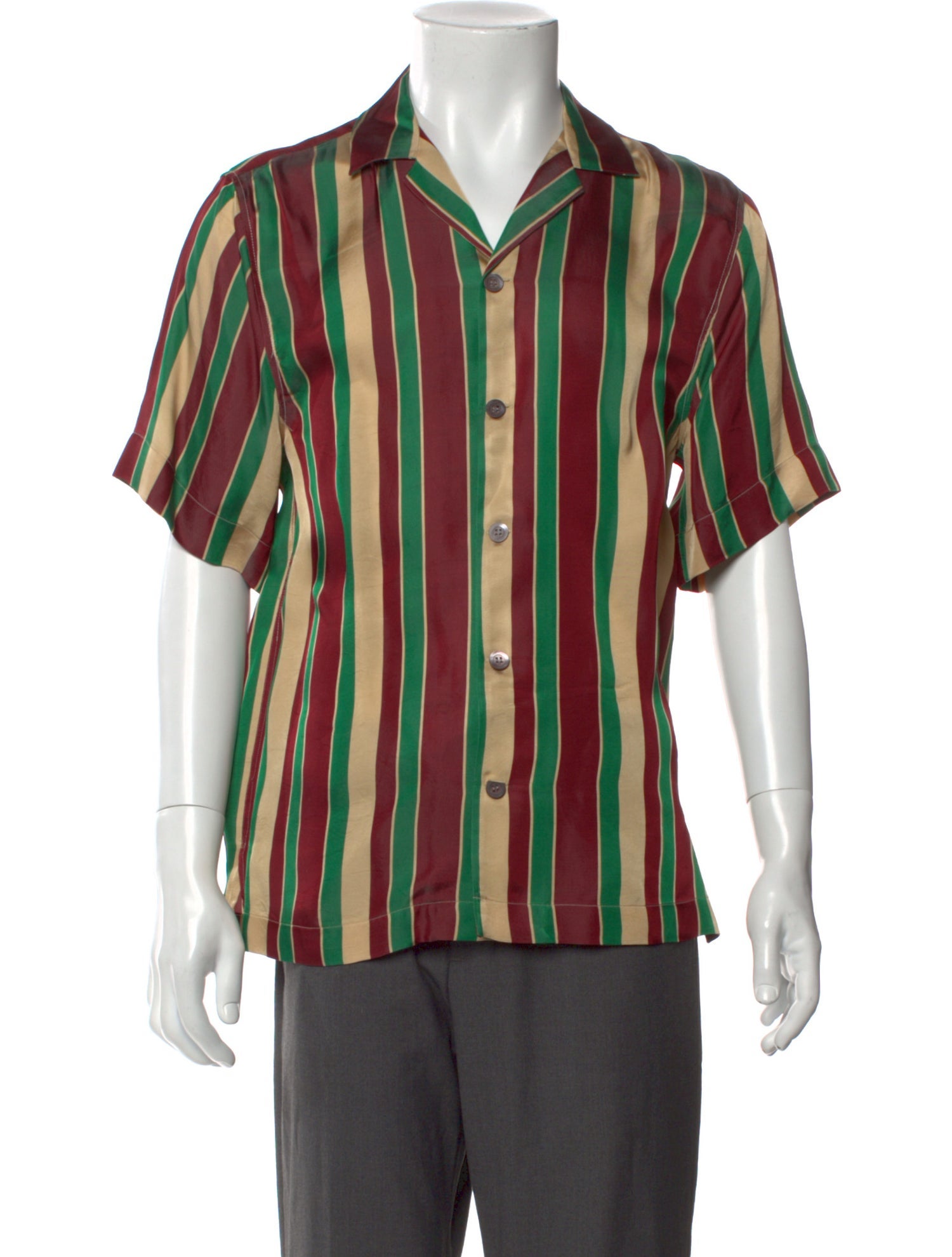 Dries Van Noten Striped Short Sleeve Shirt