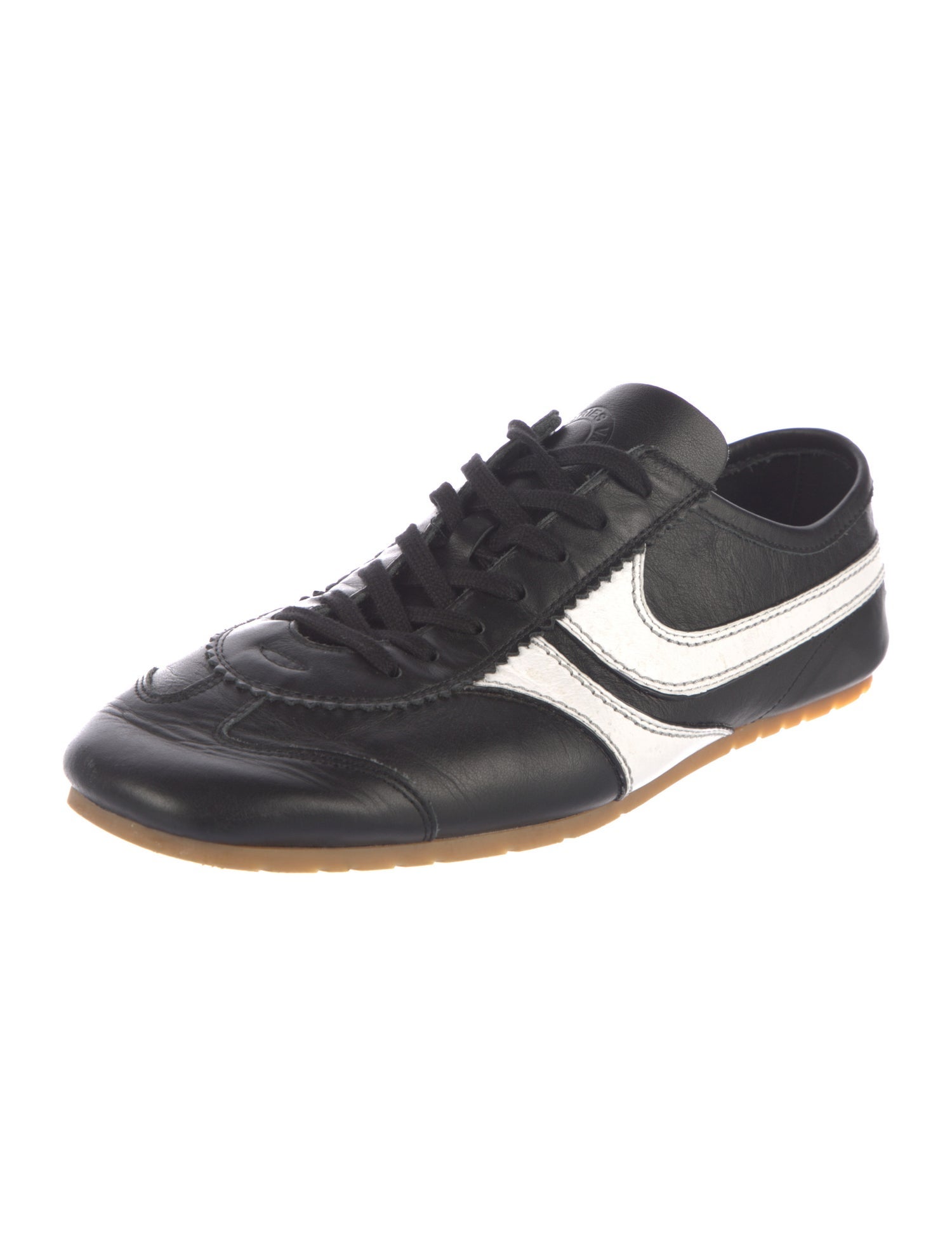 Dries Van Noten Leather Printed Sneakers