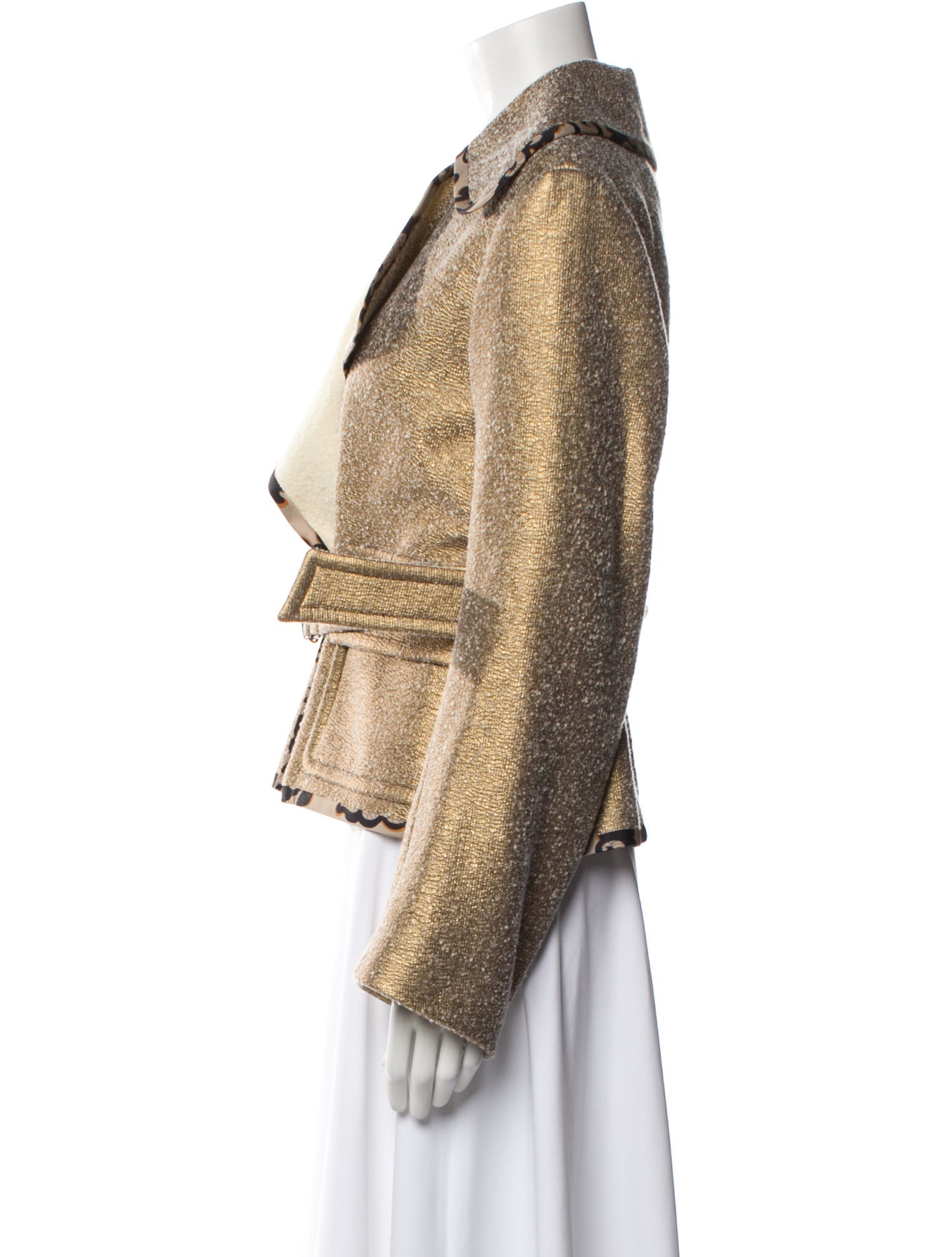 Dries Van Noten Wool Tweed Pattern Biker Jacket w/ Tags