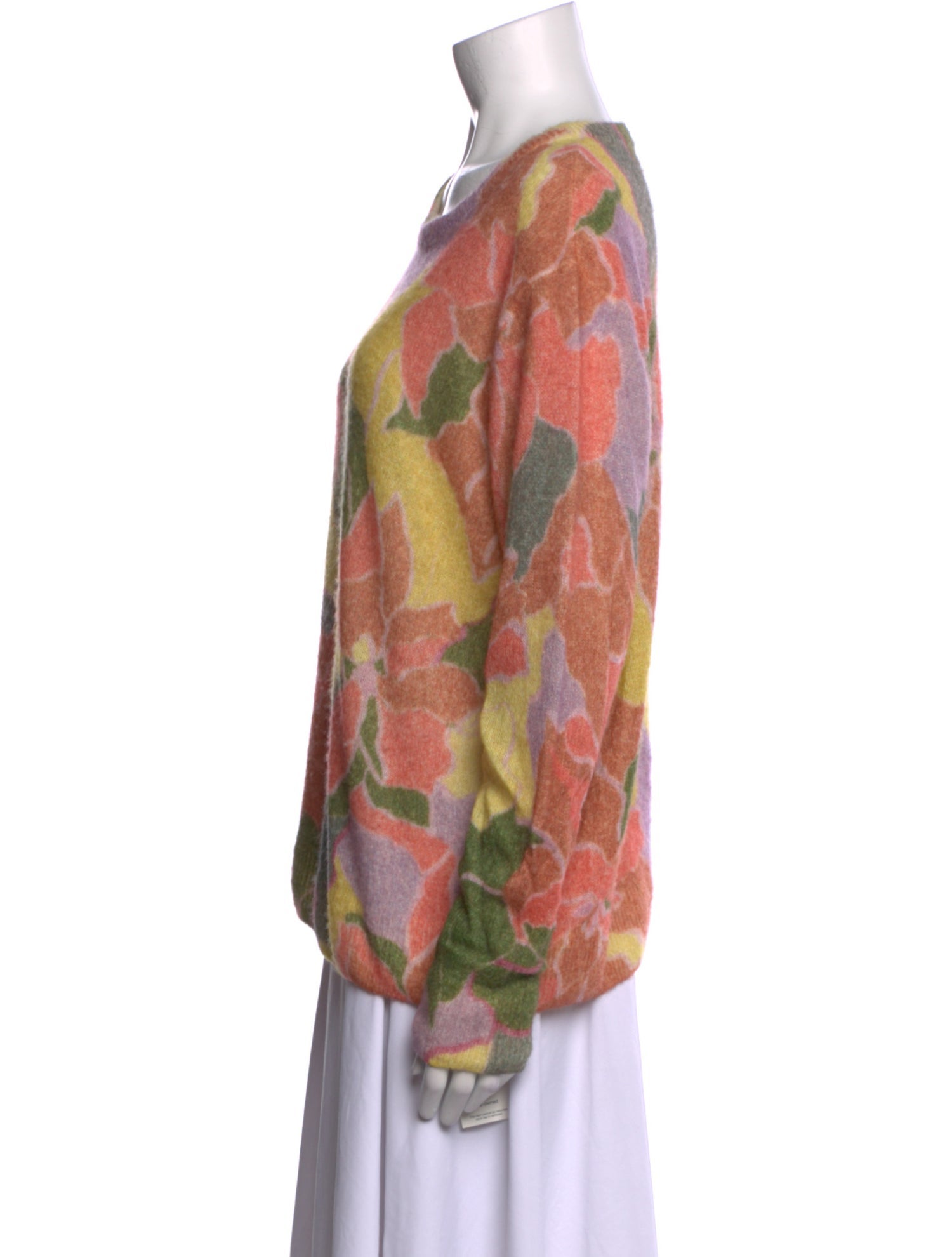 Dries Van Noten Alpaca Floral Print Sweater