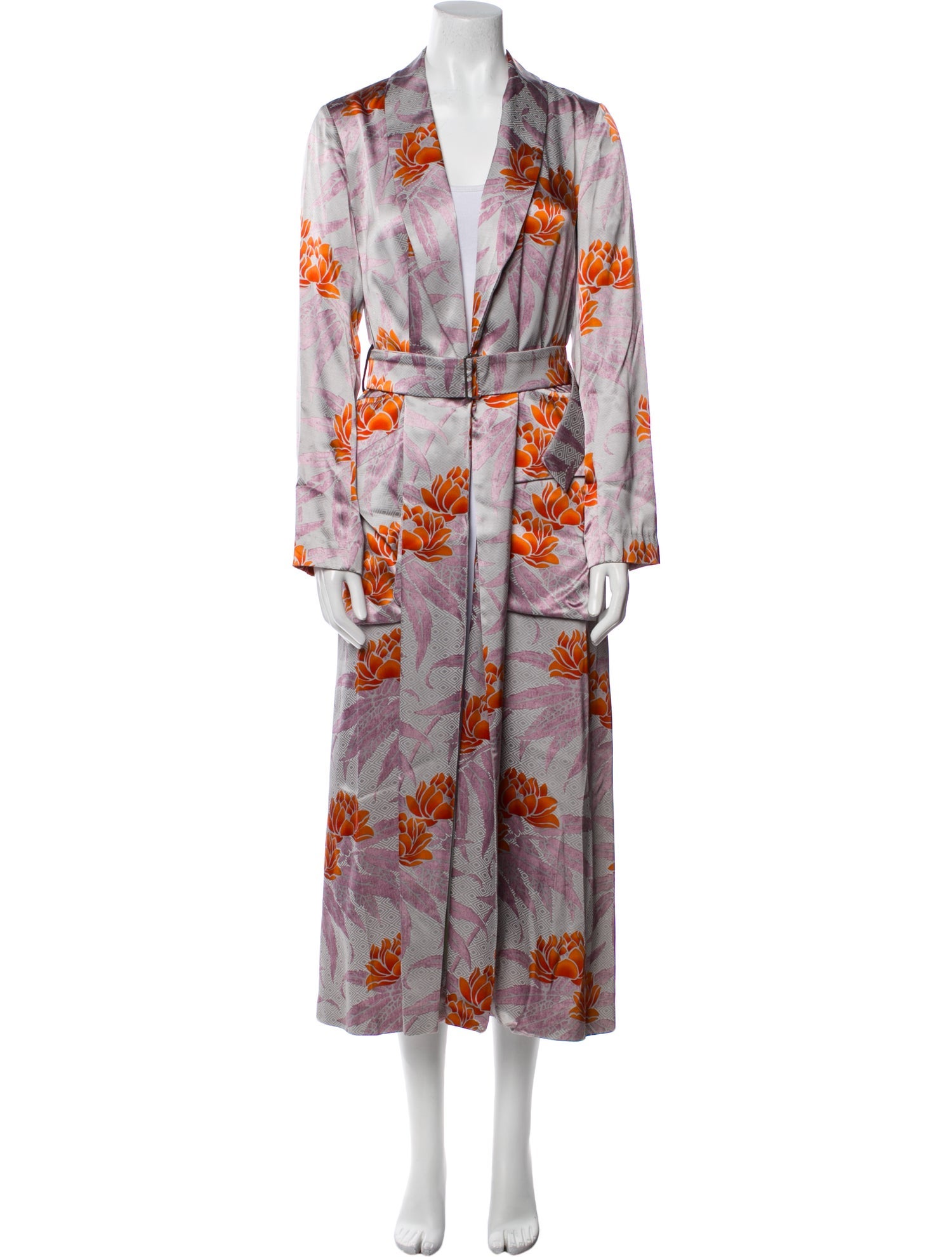 Dries Van Noten Floral Print Trench Coat