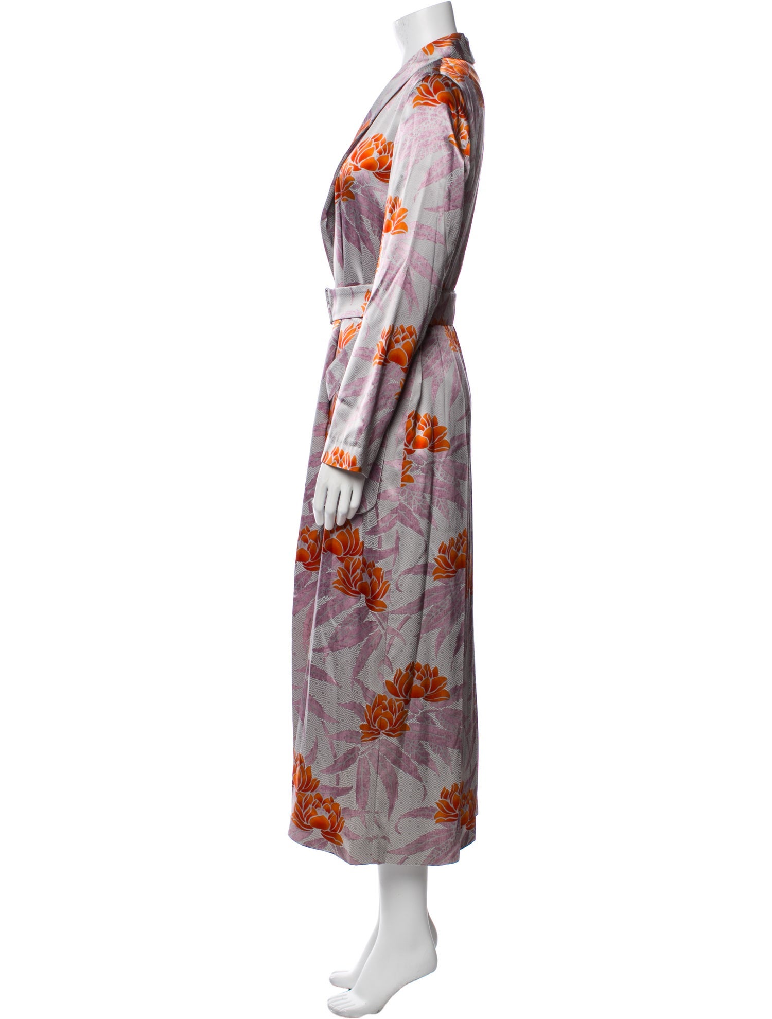 Dries Van Noten Floral Print Trench Coat