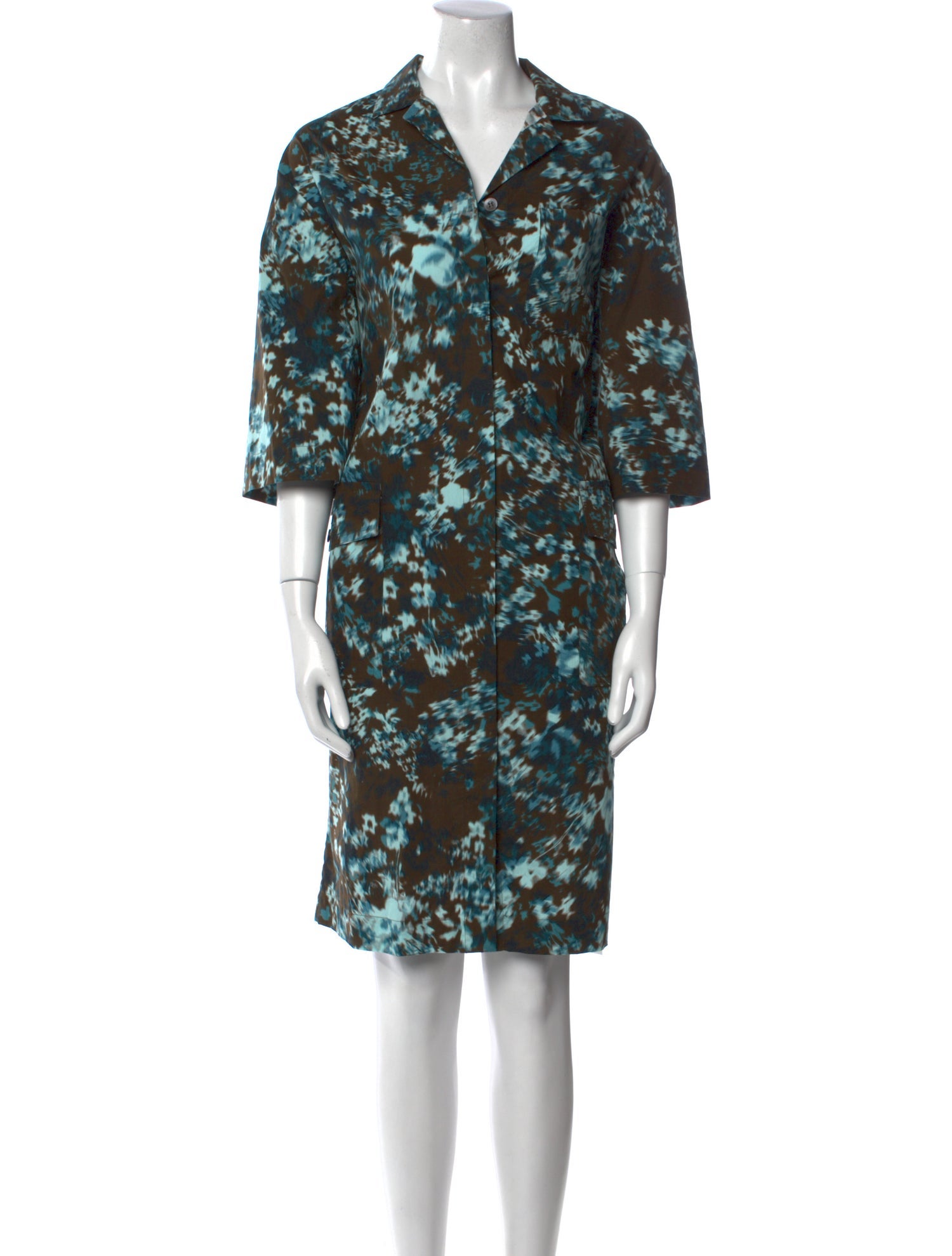 Dries Van Noten Printed Knee-Length Dress