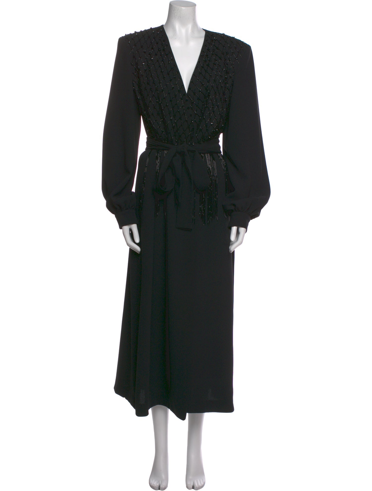 Dries Van Noten V-Neck Long Dress