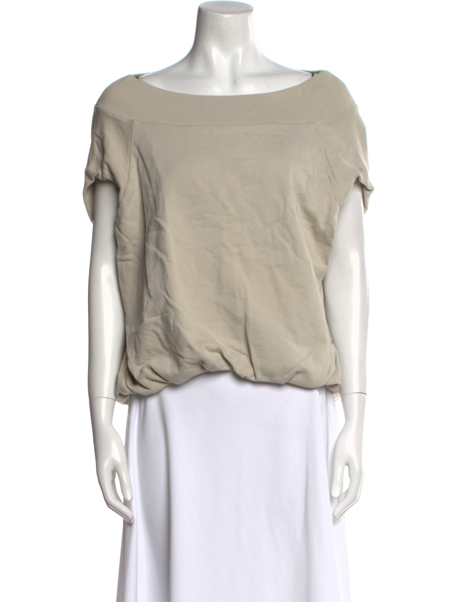 Dries Van Noten Bateau Neckline Short Sleeve Top