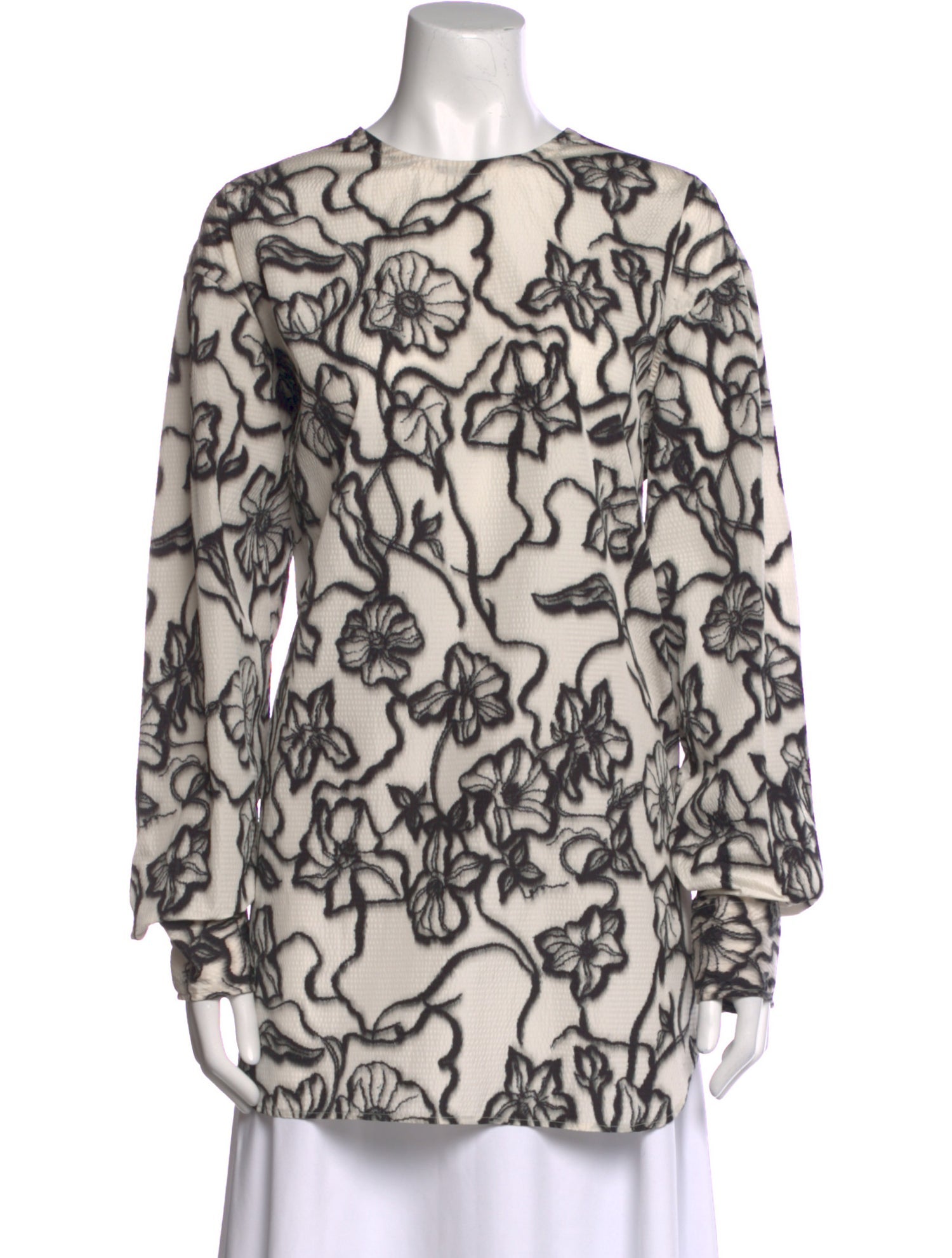 Dries Van Noten Floral Print Crew Neck Tunic