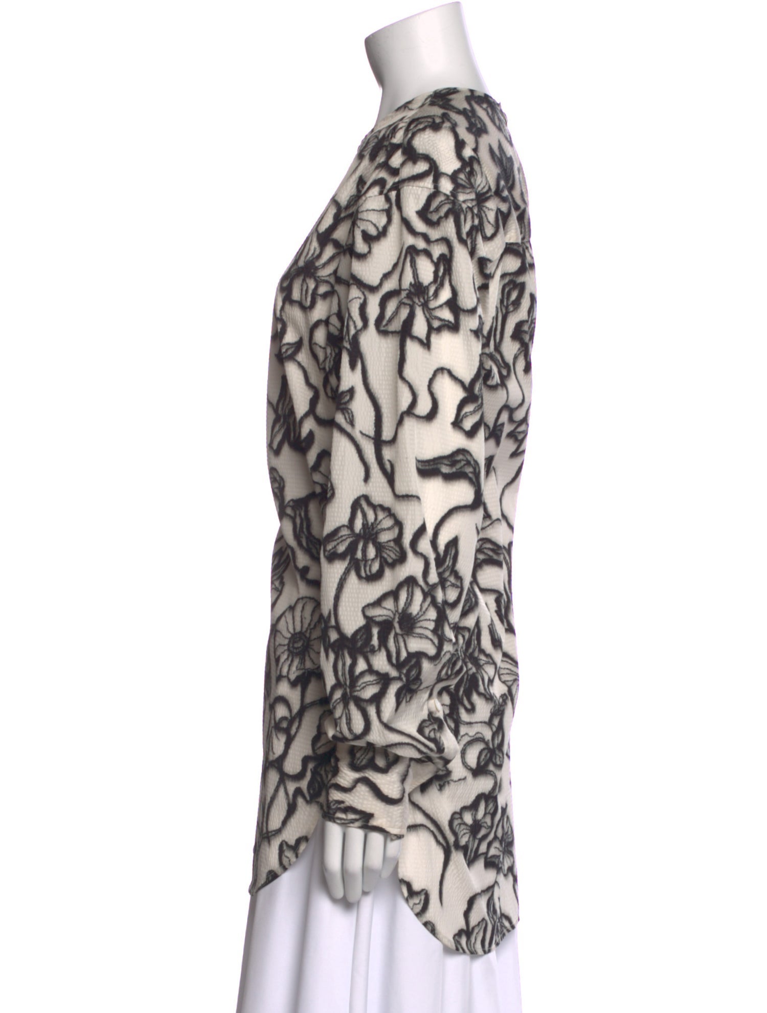 Dries Van Noten Floral Print Crew Neck Tunic