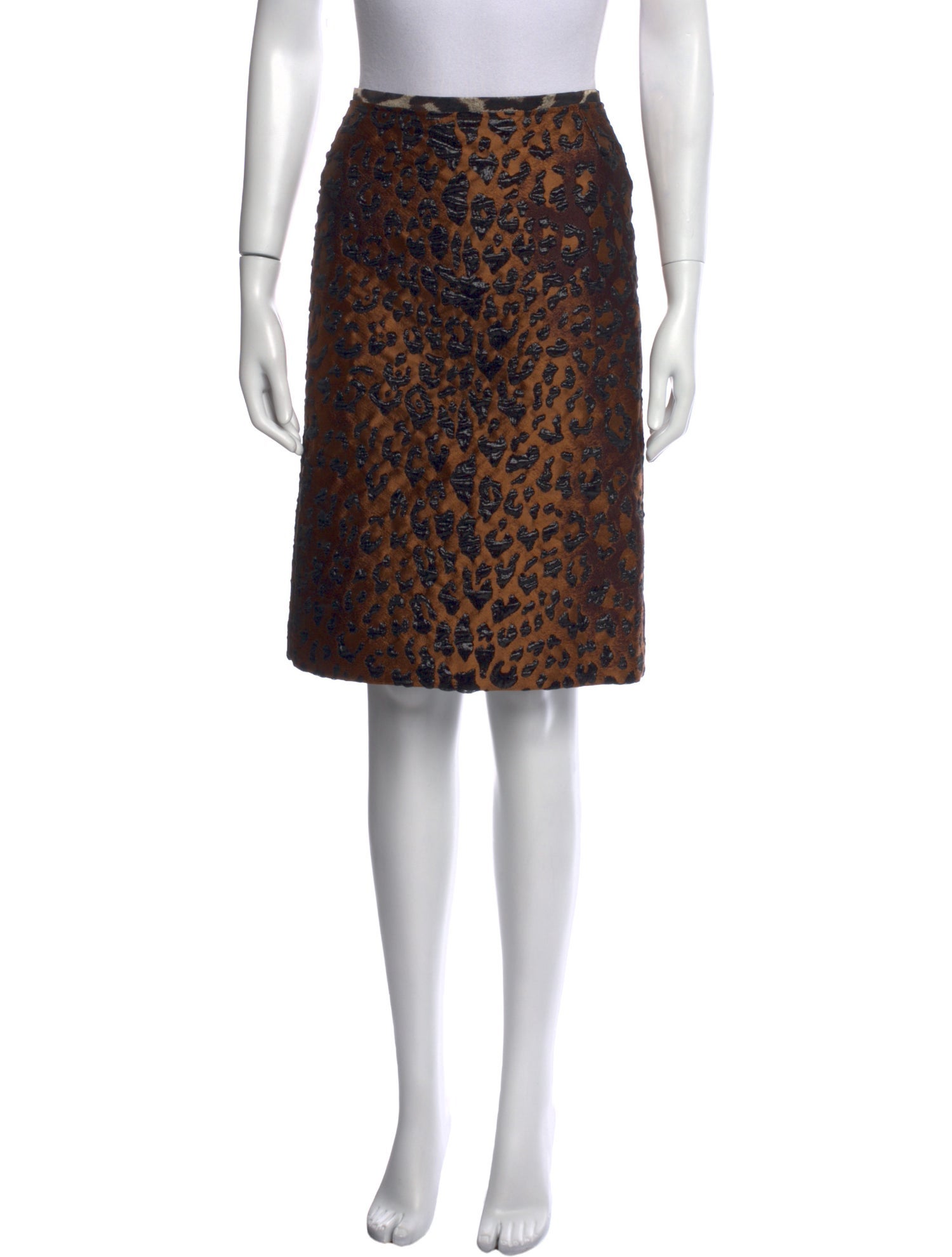 Dries Van Noten Animal Print Knee-Length Skirt