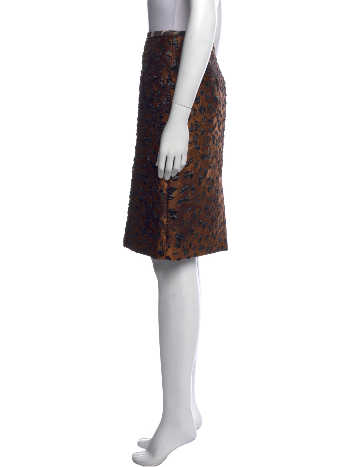 Dries Van Noten Animal Print Knee-Length Skirt
