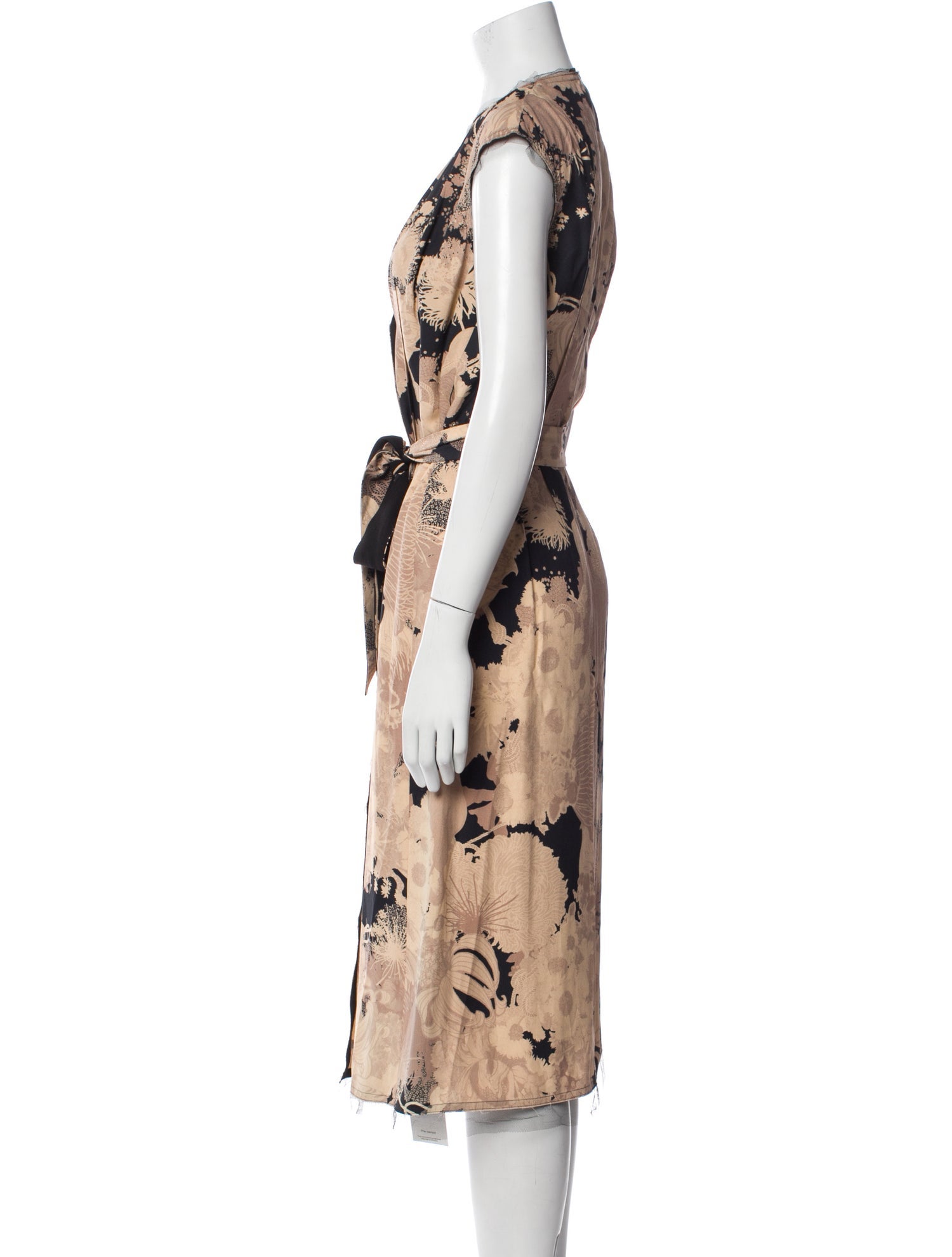 Dries Van Noten Floral Print Midi Length Dress