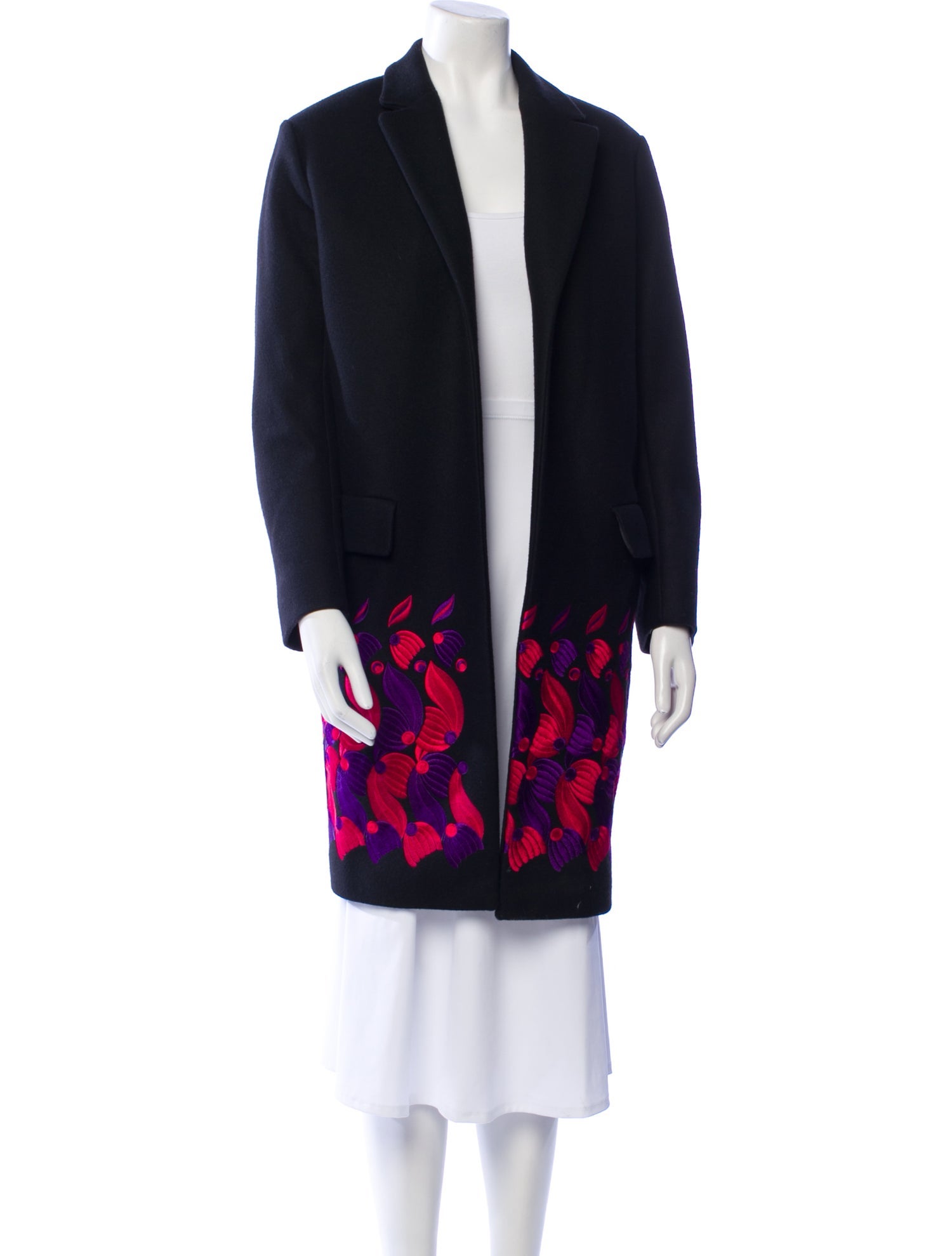 Dries Van Noten Wool Floral Print Coat