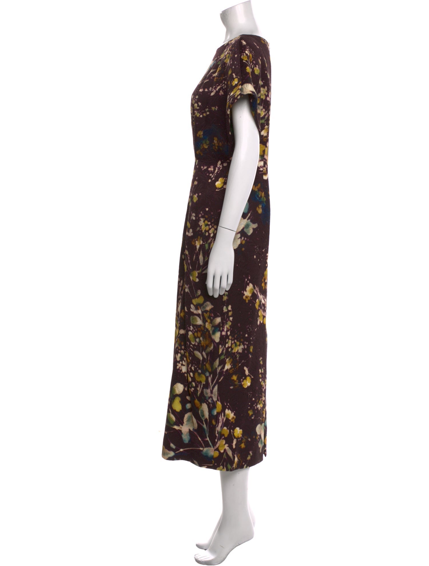 Dries Van Noten Floral Print Long Dress