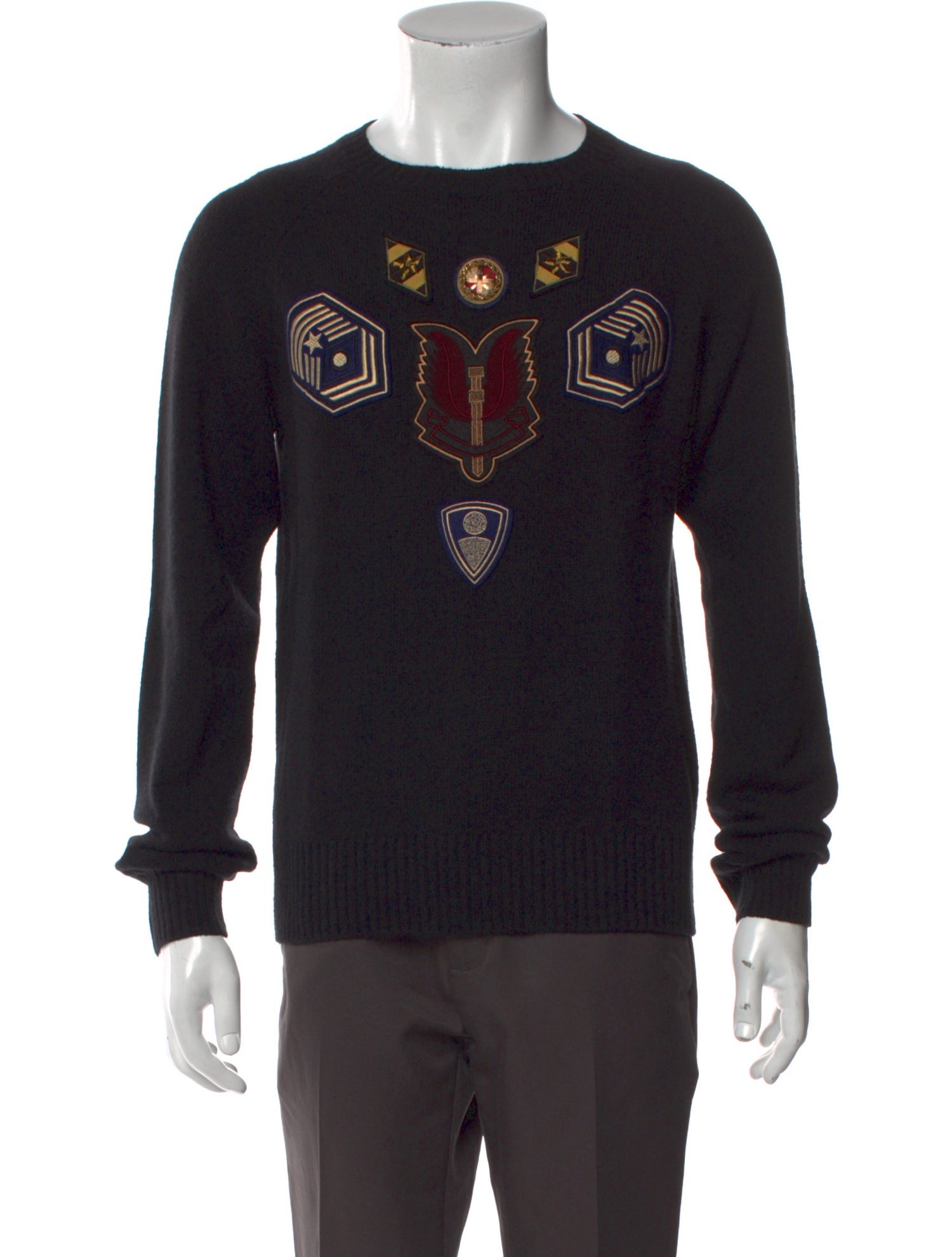 Dries Van Noten Cashmere Graphic Print Pullover