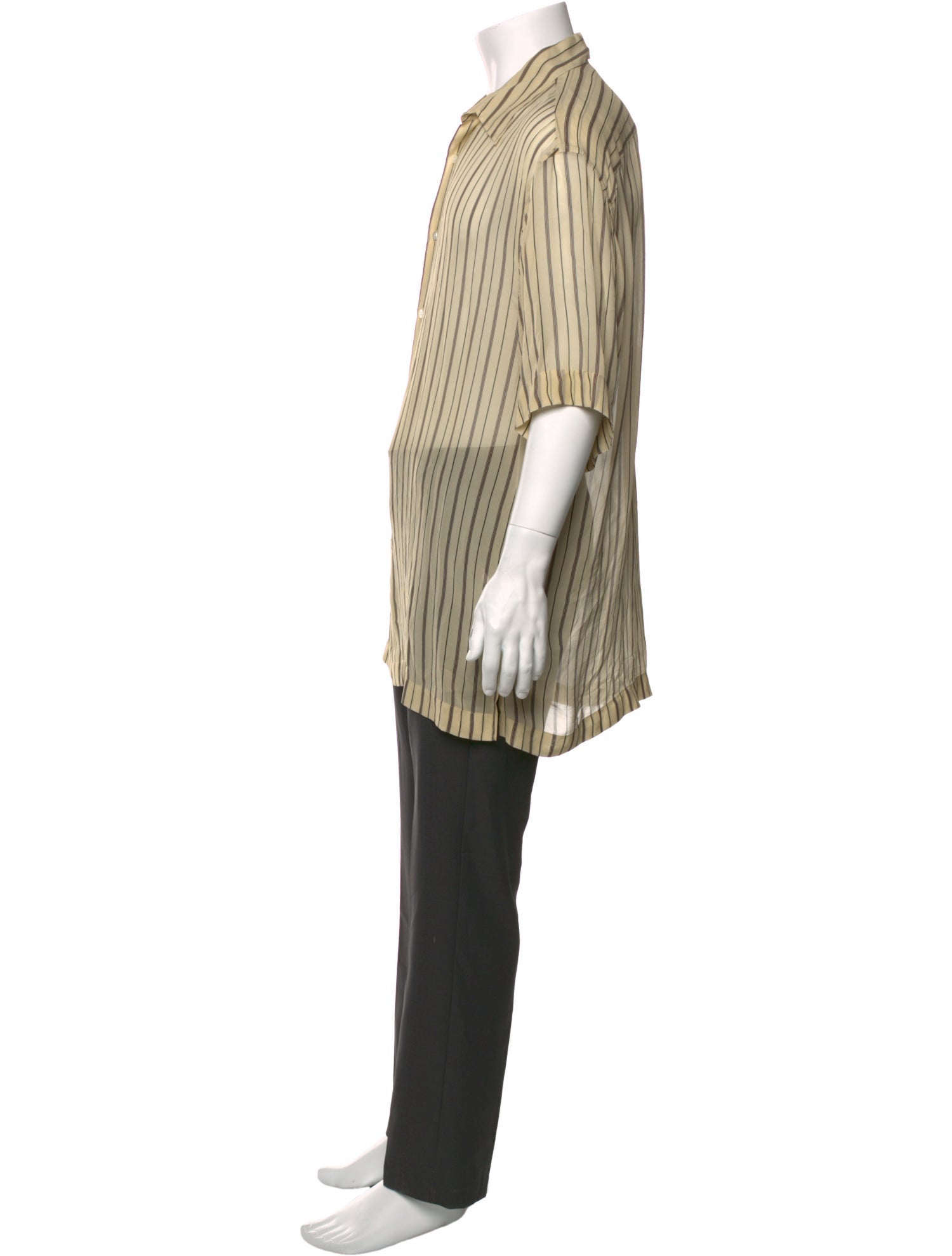 Dries Van Noten Striped Short Sleeve Shirt