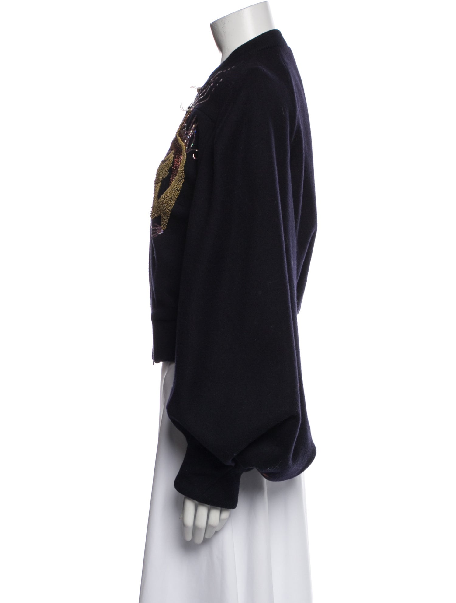 Dries Van Noten Wool Printed Bomber Jacket