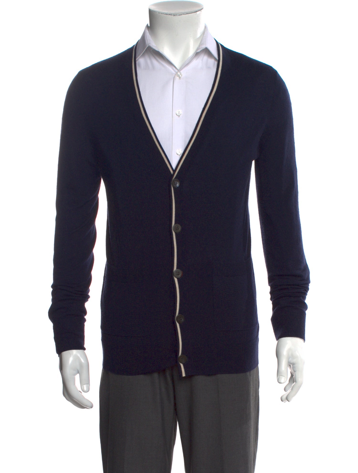 Dries Van Noten Merino Wool V-Neck Cardigan