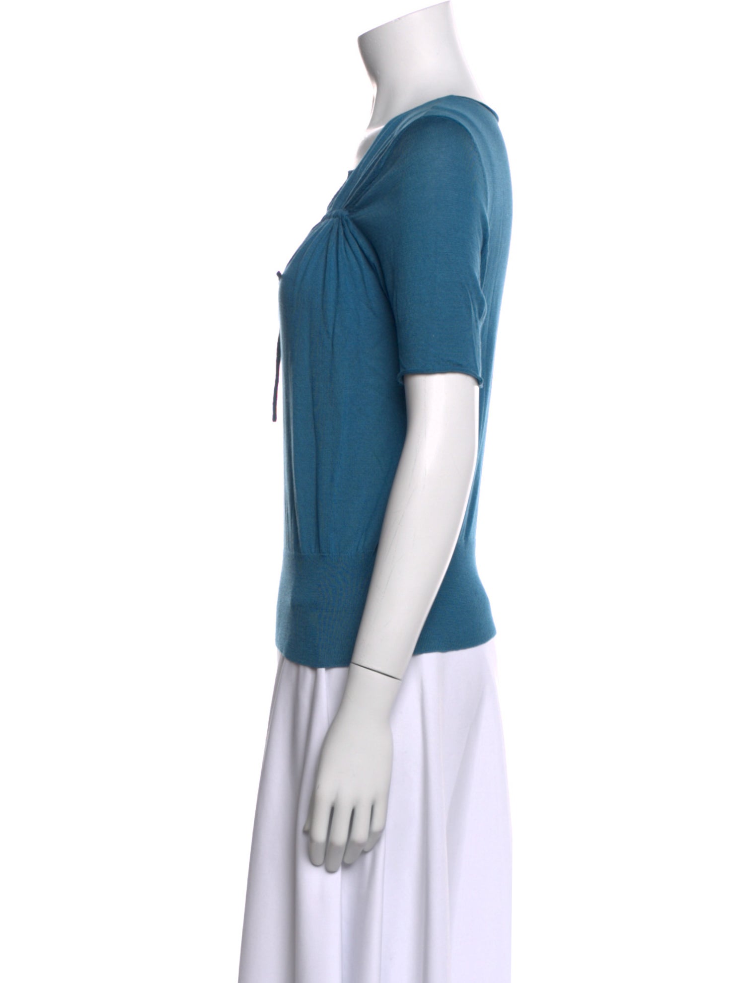 Dries Van Noten Square Neckline Short Sleeve Top