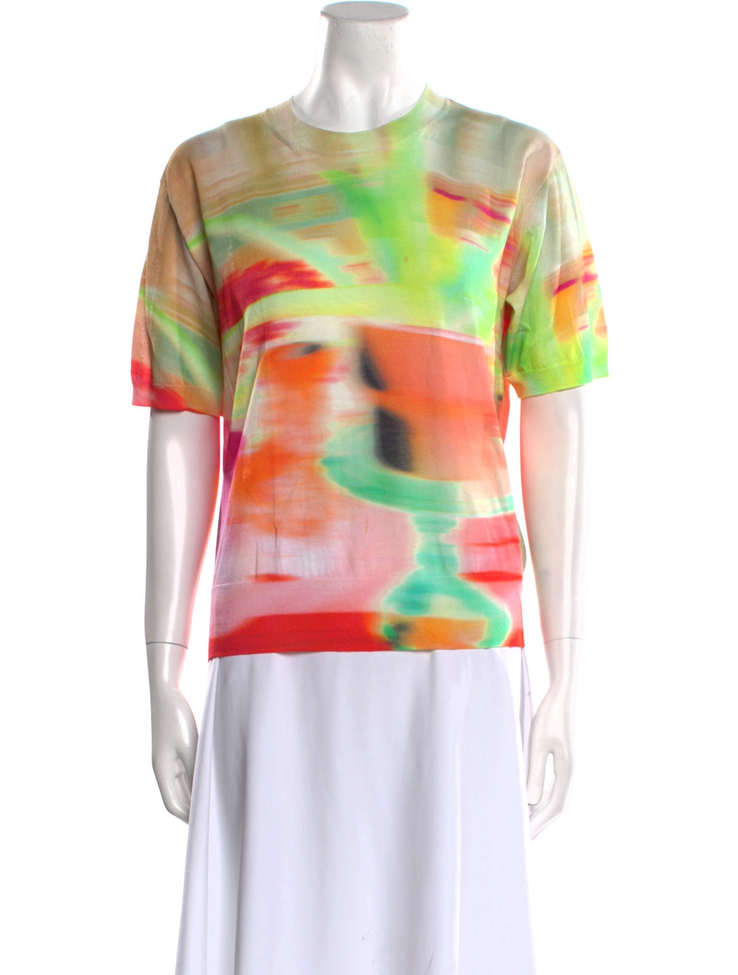 Dries Van Noten Tie-Dye Print Crew Neck T-Shirt