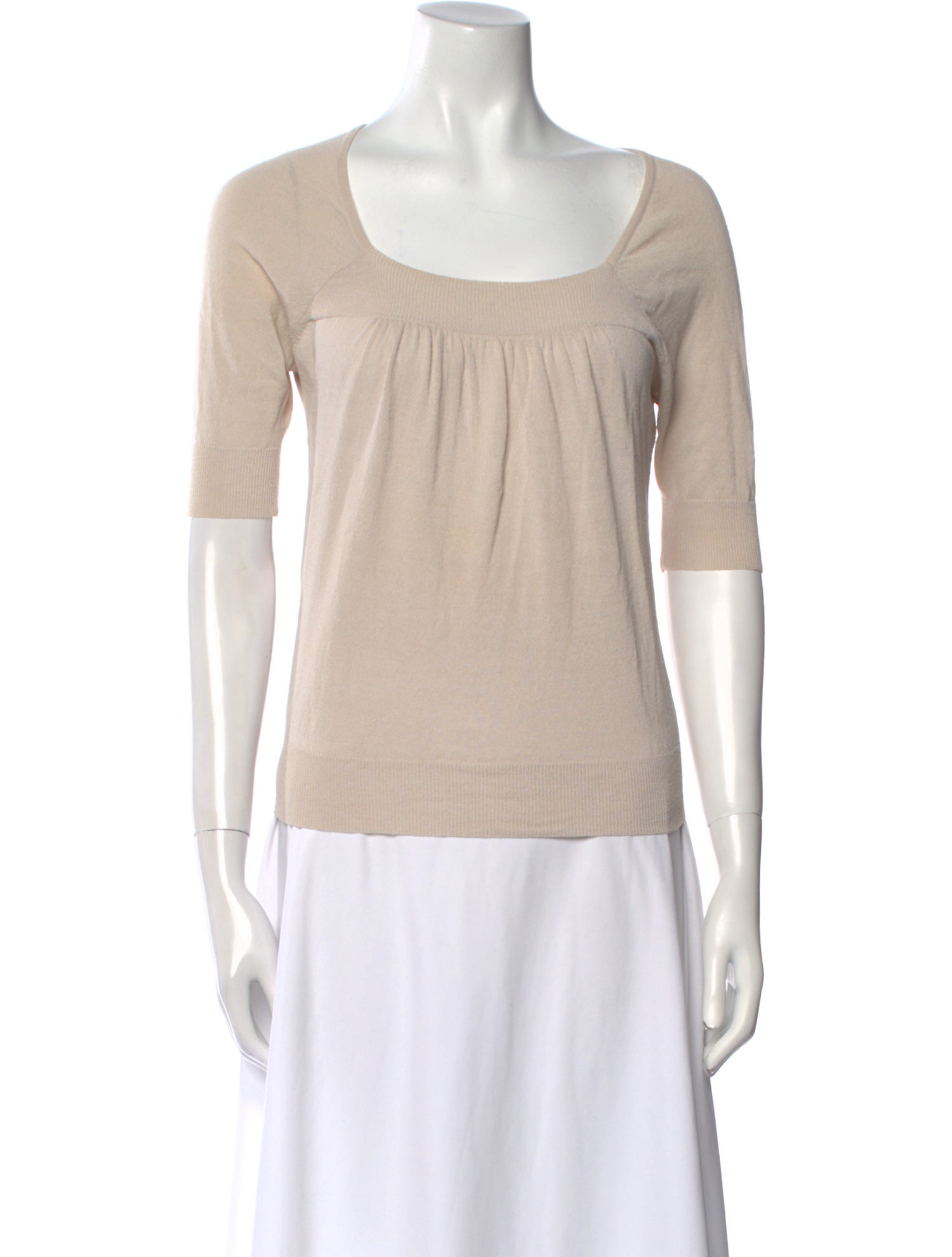 Dries Van Noten Square Neckline Three-Quarter Sleeve Top