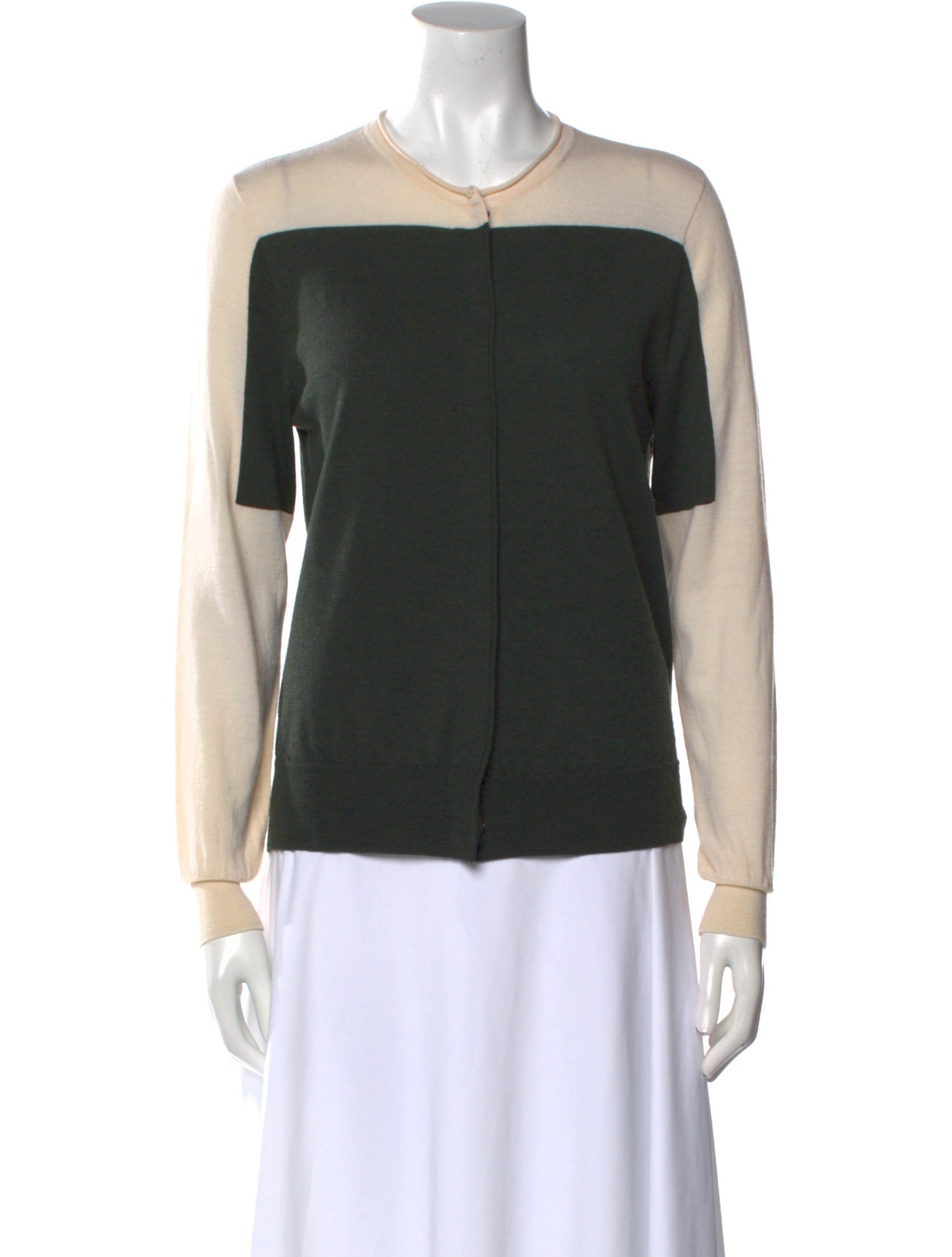 Dries Van Noten Wool Colorblock Pattern Sweater