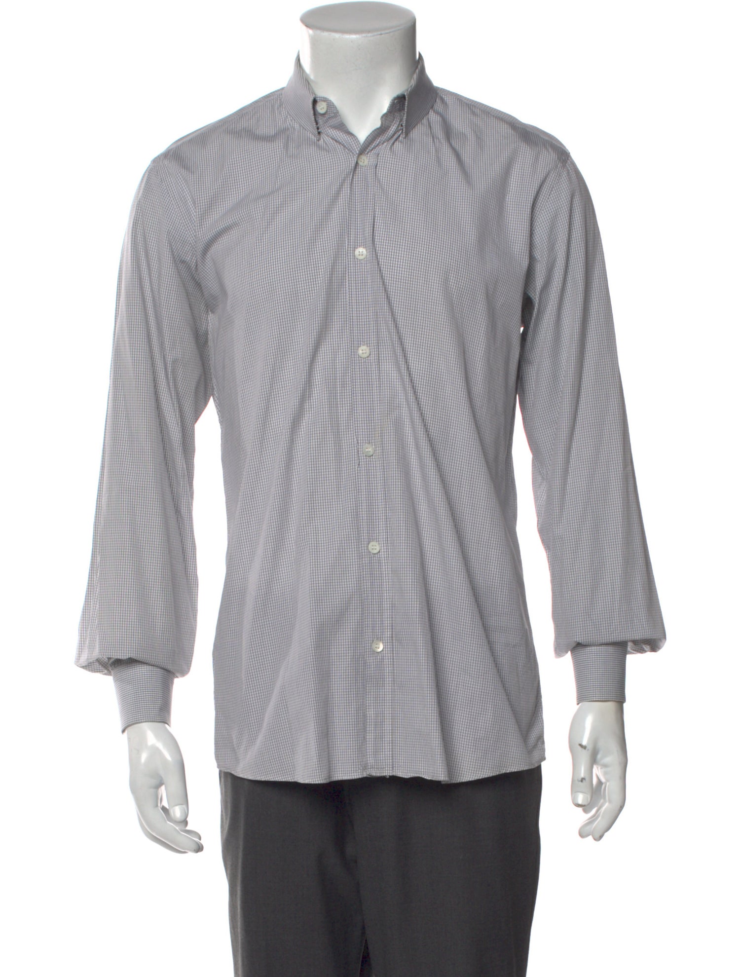 Dries Van Noten Plaid Print Long Sleeve Dress Shirt