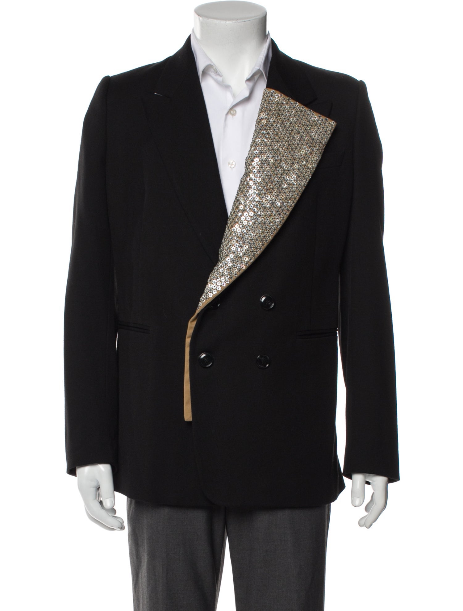 Dries Van Noten Wool Beaded Accents Blazer
