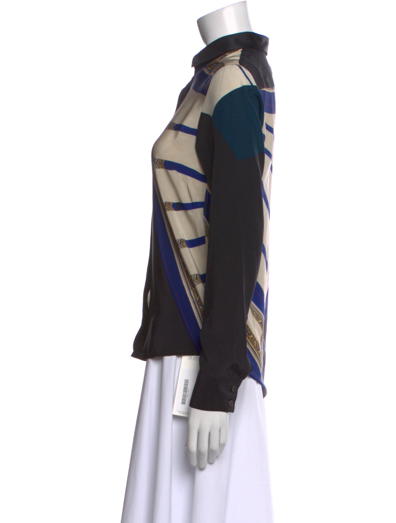 Dries Van Noten Silk Printed Button-Up Top