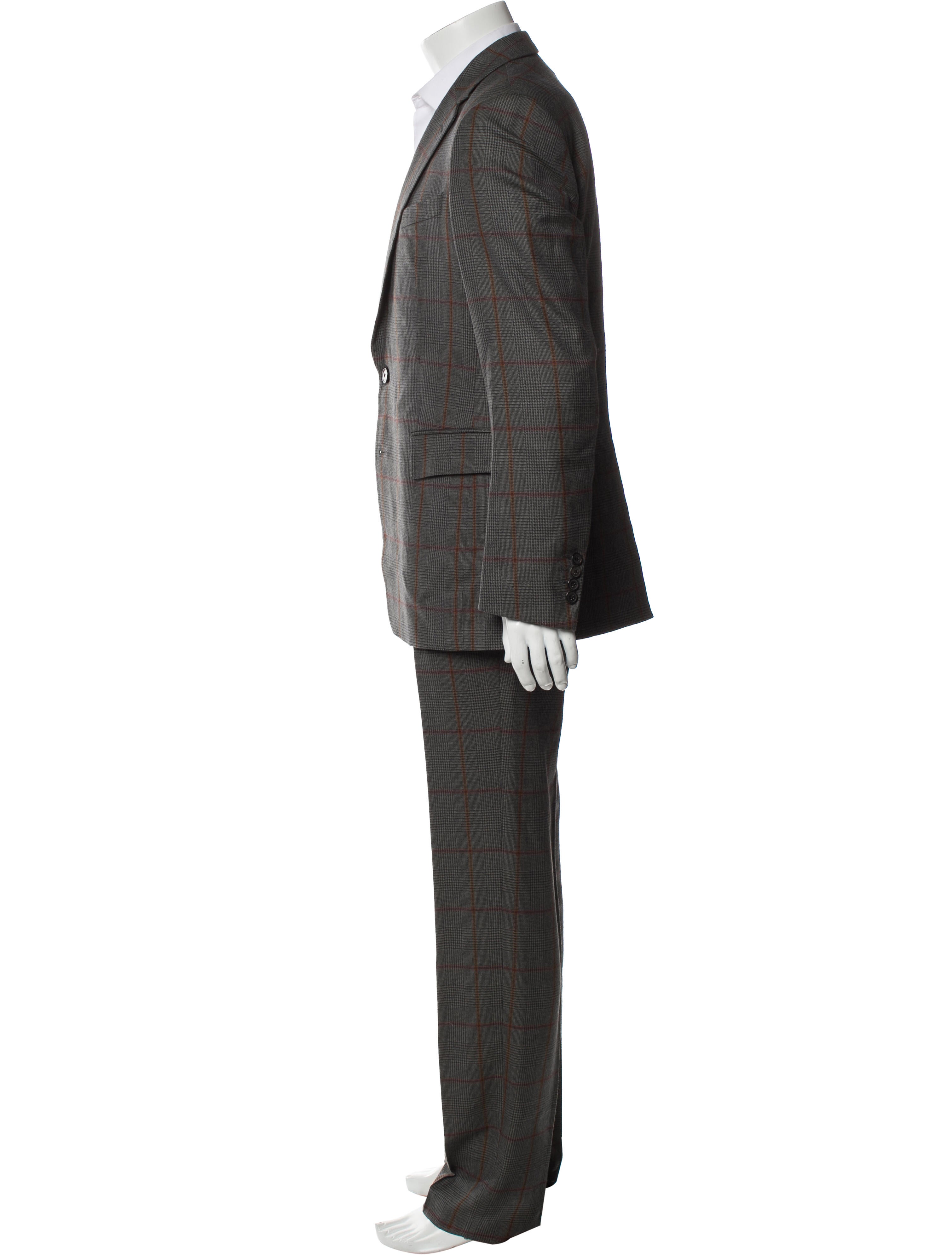 Dries Van Noten Wool Plaid Print Two-Piece Blazer